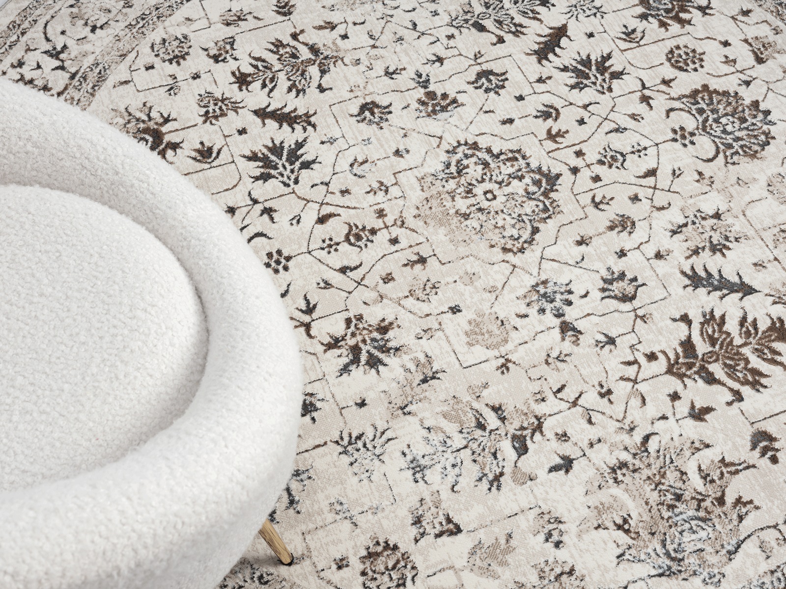 the carpet Teppich »Mila«, rund, 8 mm Höhe, moderner Wohnzimmer Teppich elegant glänzender Flor