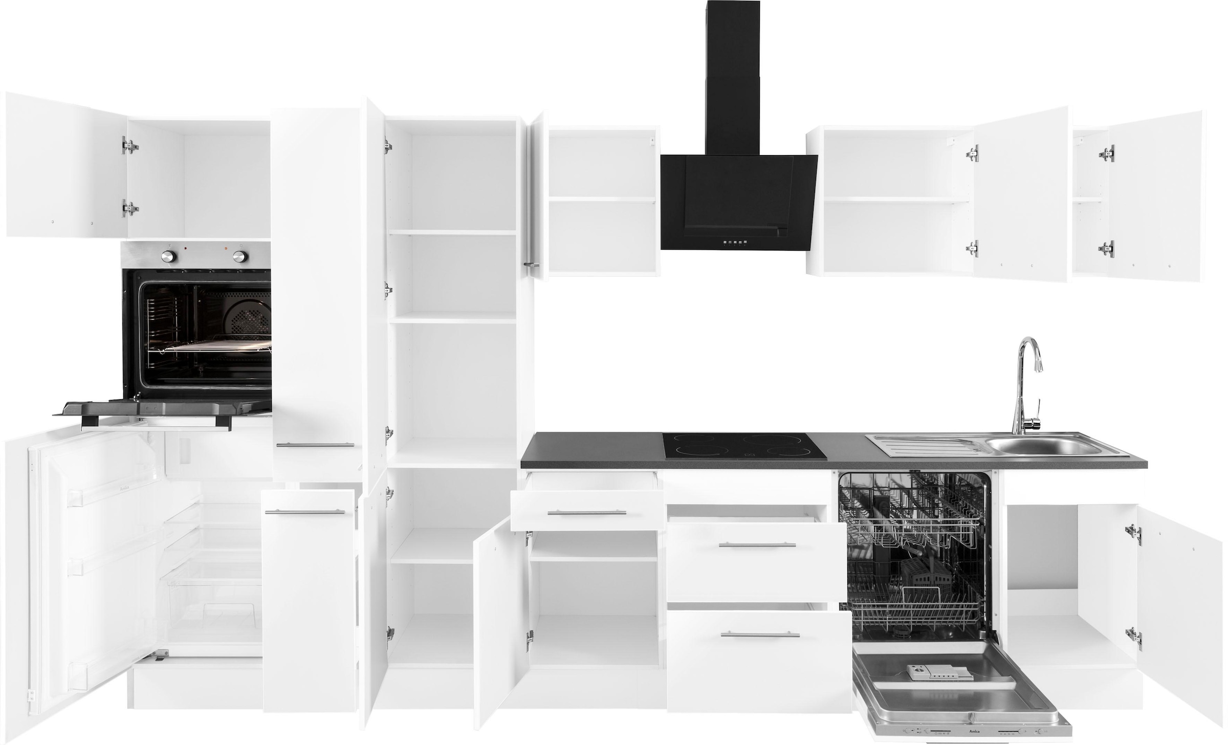 Breite Soft-Close-Funktion, cm, wiho »Ela«, bestellen höhenverstellbare Küchen 360 Füße online Küchenzeile