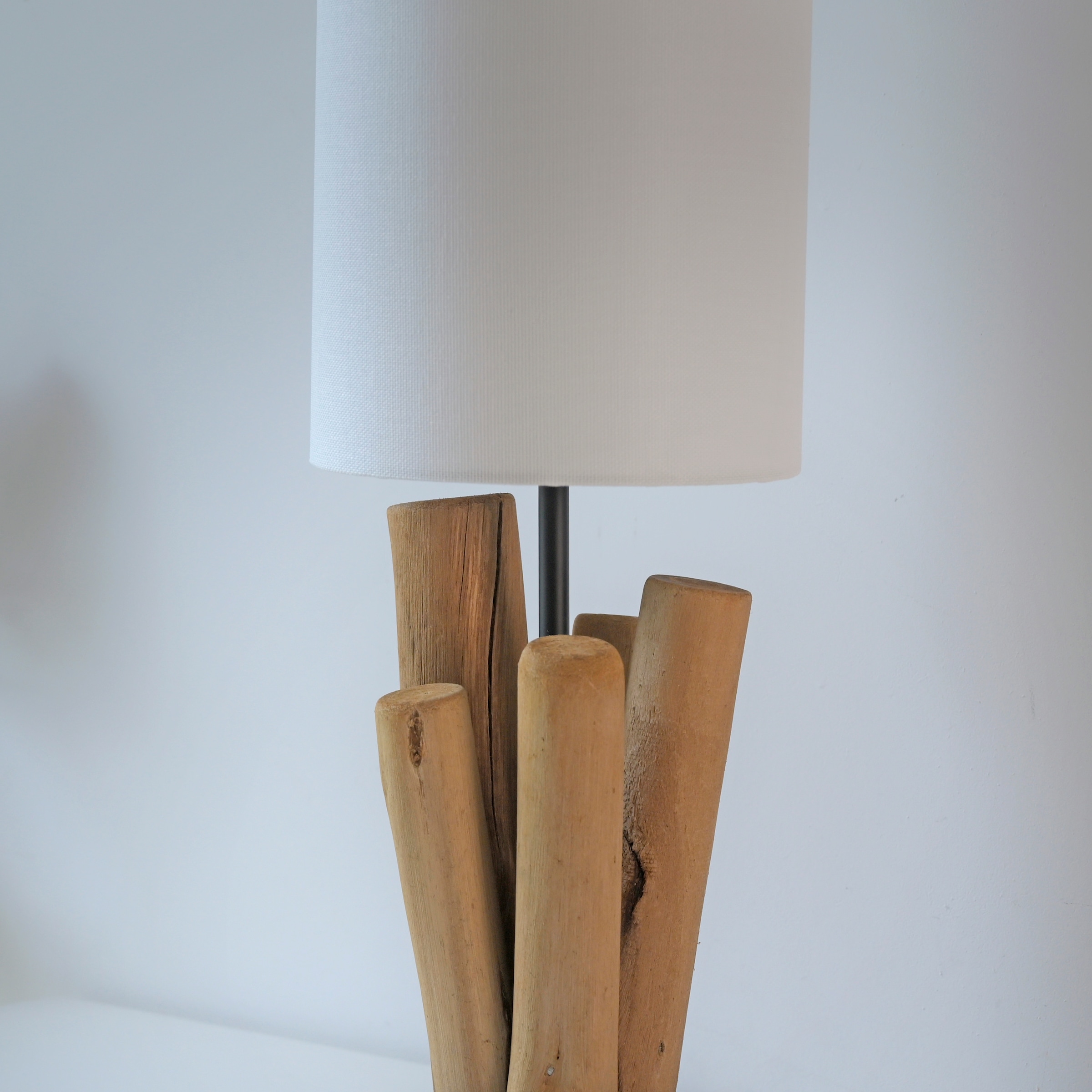 OTTO home Tischleuchte »Heddle« E14 1 Stk. Holz - Optik, Vintage Style, Schnurschalter, Tischlampe