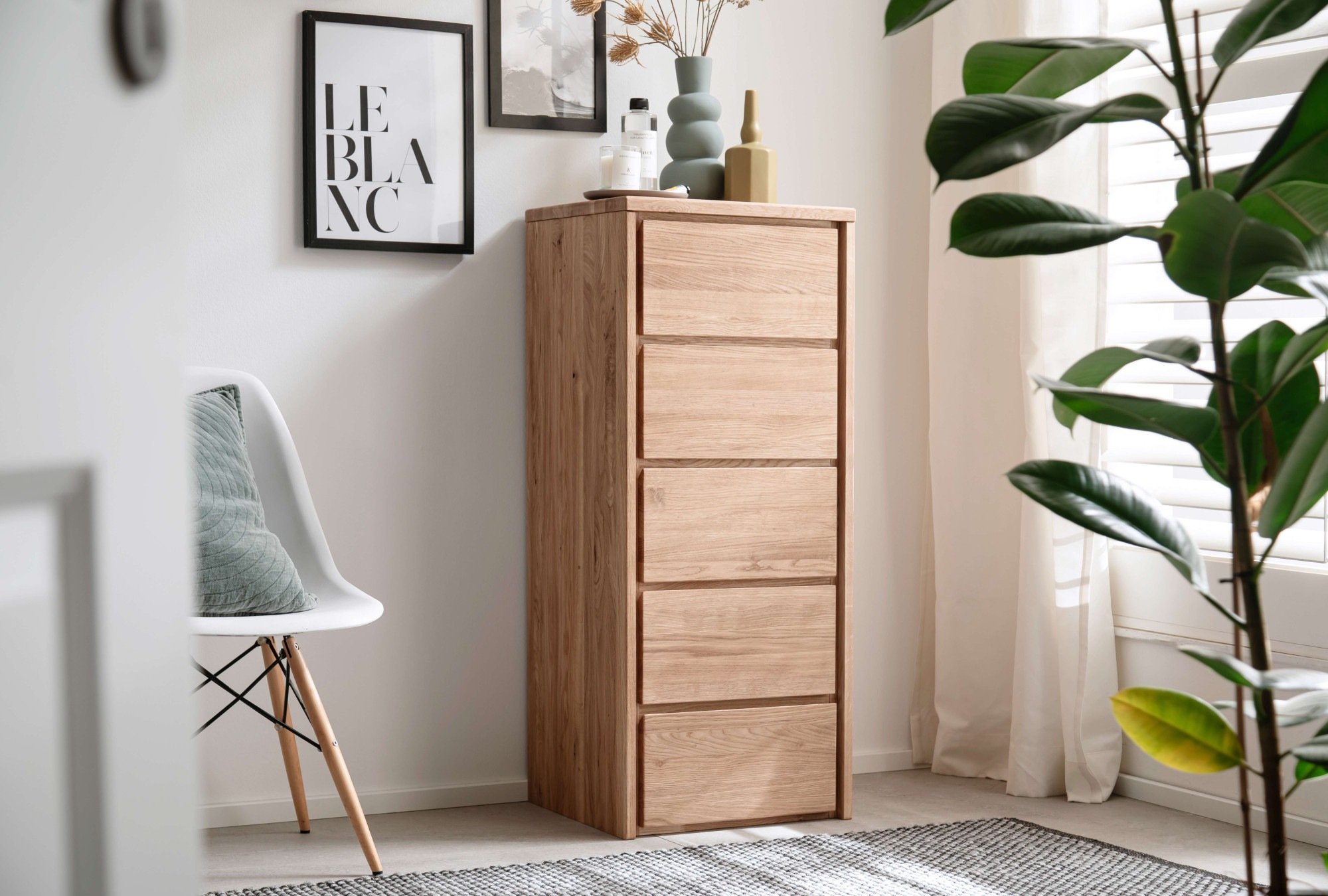 Home affaire Schubkastenkommode »Zetra Hochkommode, 5 Schubladen/1 Tür mit günstig online kaufen