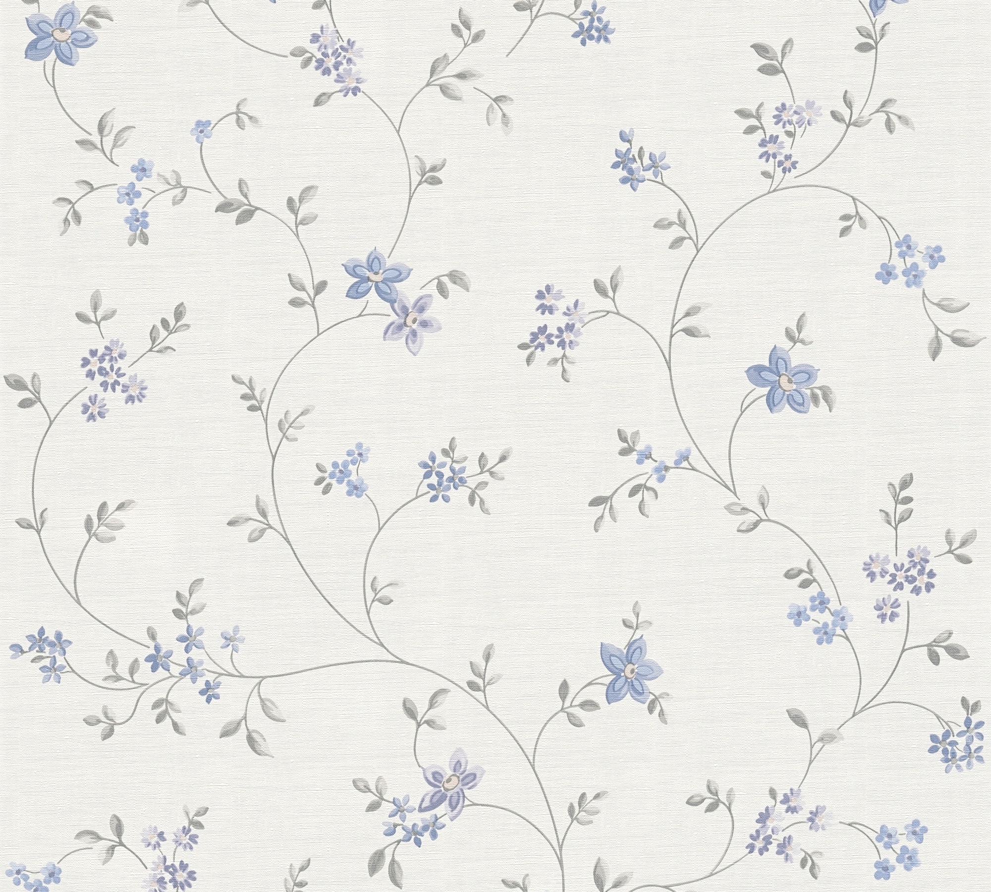 A.S. Création Vliestapete »Landhaustapete mit Blümchen«, matt-gemustert-neutral, Tapete Floral Blumenranke Tapeten Wohnzimmer Schlafzimmer Küche Design