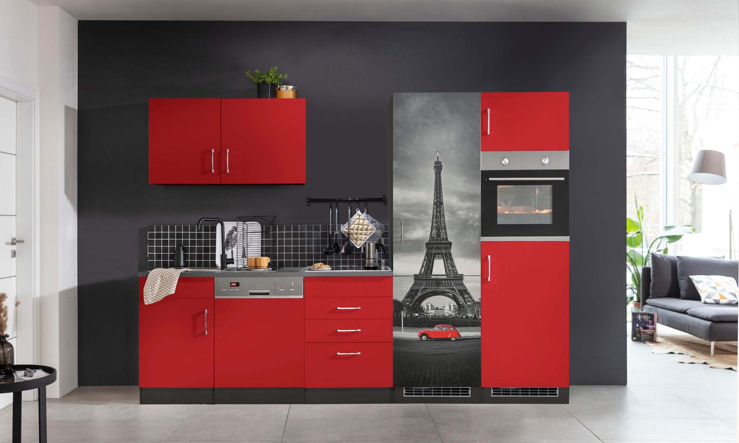 KOCHSTATION Küchenzeile »KS-Paris – Küchen mit einzigartigen Fotomotiven au günstig online kaufen