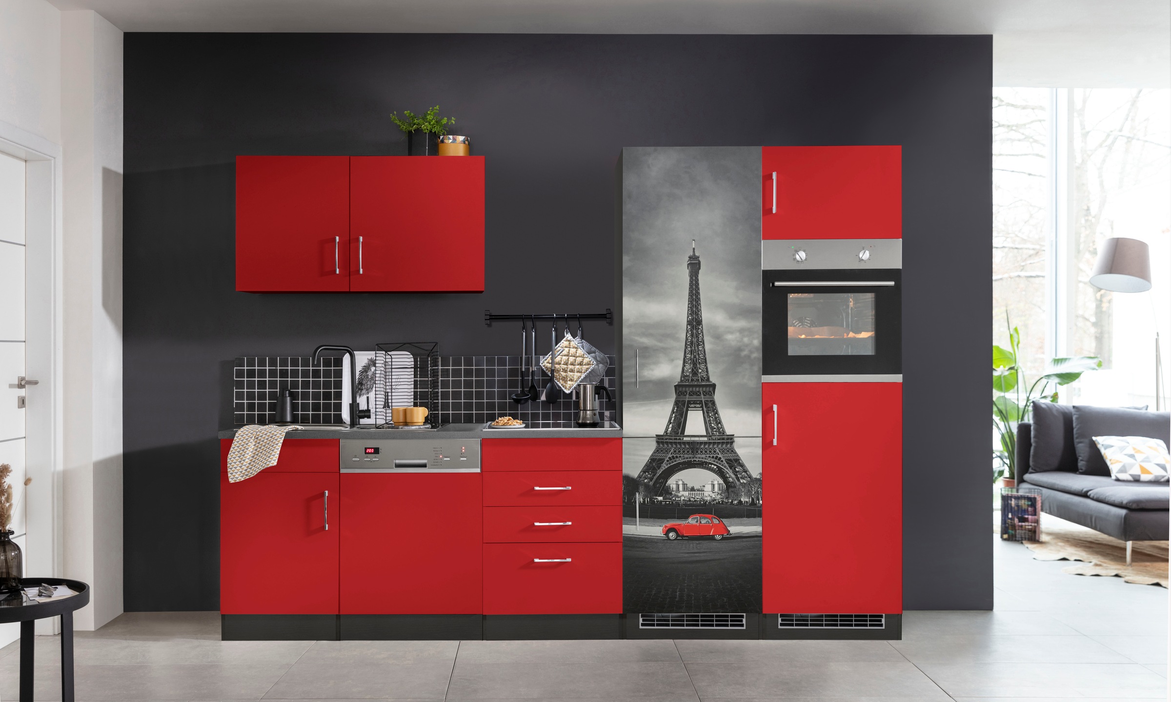 KOCHSTATION Küchenzeile »KS-Paris – Küchen mit einzigartigen Fotomotiven au günstig online kaufen