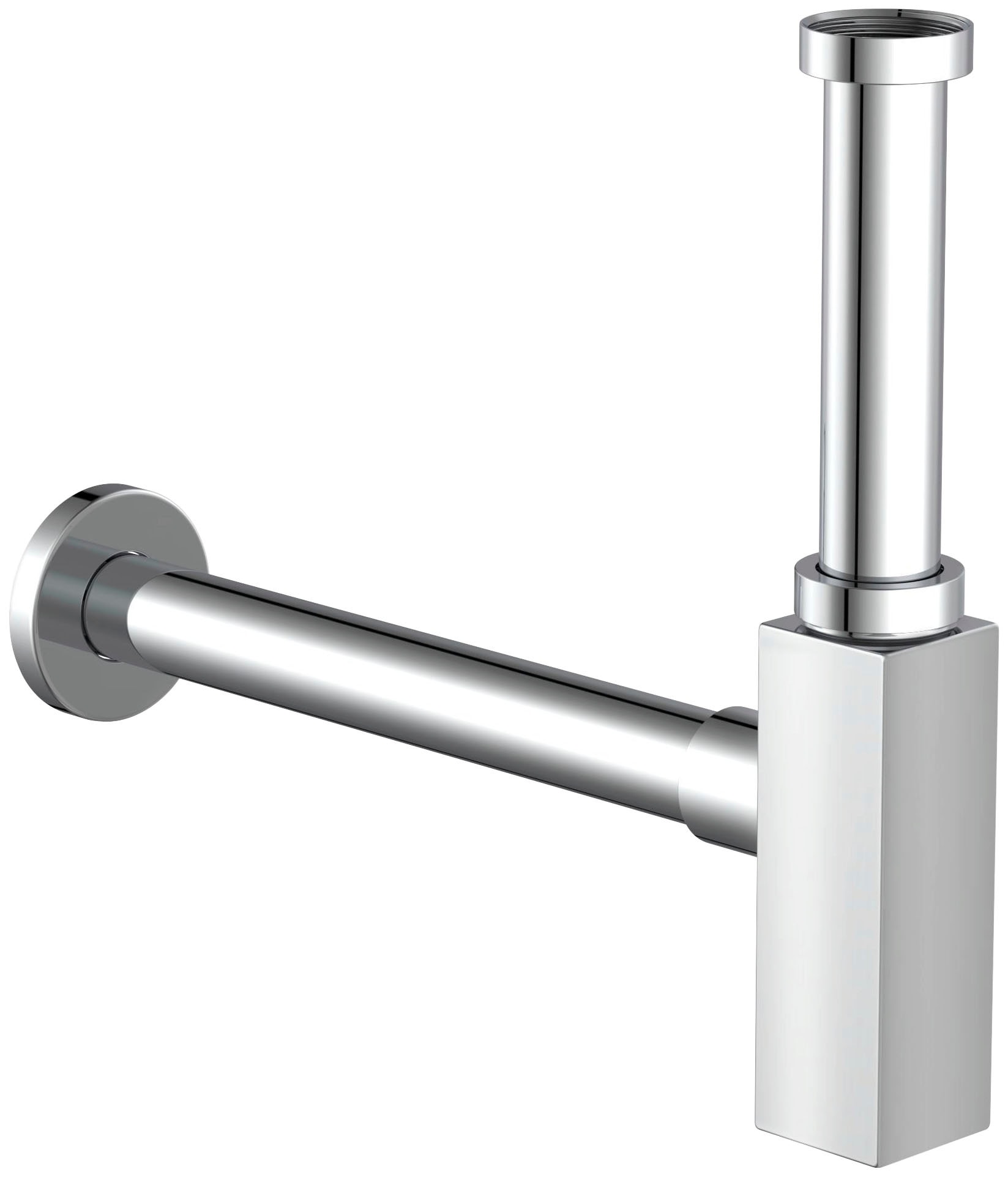 Kirchhoff Siphon »Design-Siphon« Flaschensiphon, Wandrohr 30cm,  Chrom, 1 1/4" x 32 mm