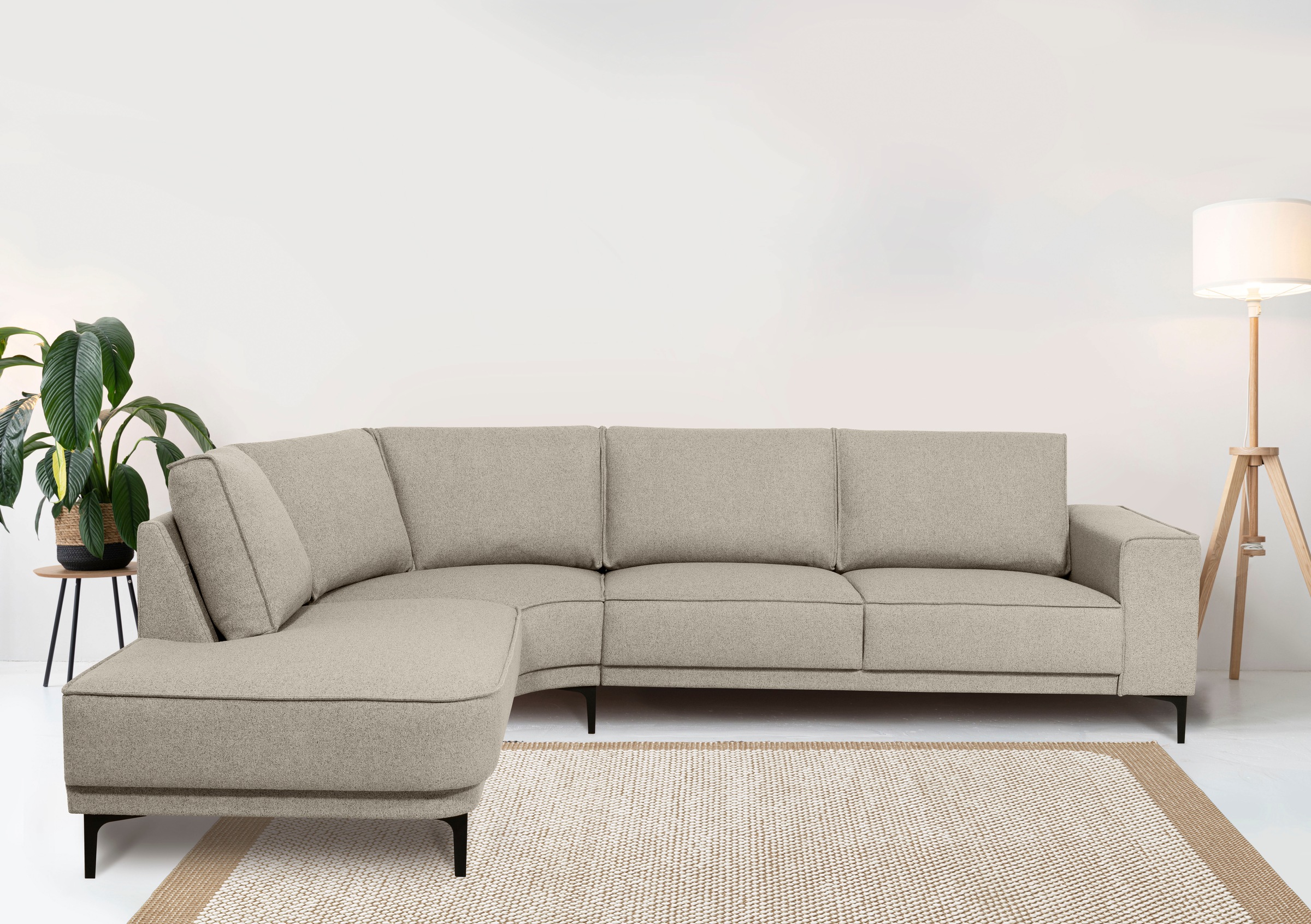 Places of Style Ecksofa »Casina«, mit abgerundeter Ottomane, in einem weich günstig online kaufen