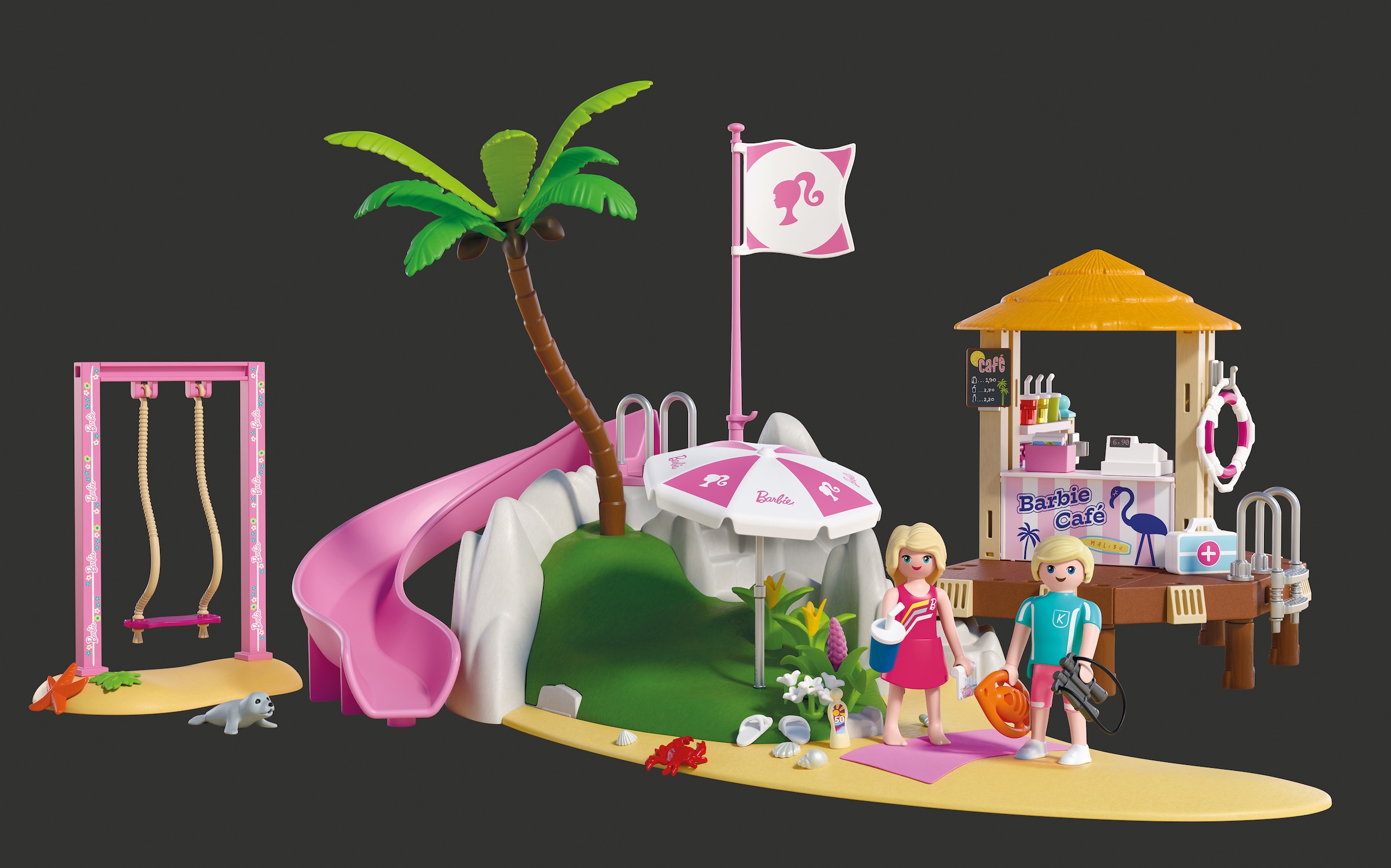 Playmobil® Konstruktions-Spielset »PLAYMOBIL x Barbie™ Strand Café (72121), Barbie™« Made in Europe