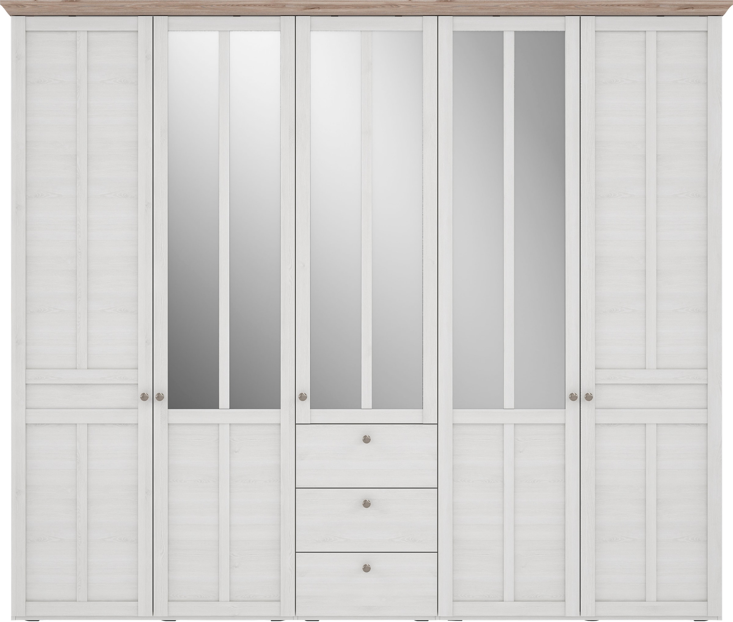 FORTE Kleiderschrank »Iloppa«, (Maße: B/H/T ca. 155x192,6x57,3 cm), im Landhausstil