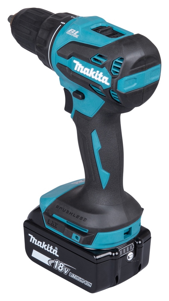 Makita Akku-Bohrschrauber »»DDF490RFJ« 18V, Inkl. 2x 3Ah Akku und Ladegerät« max. 65 Nm, 0-1.900 min⁻¹, 13 mm,  leistungsstarker & bürstenloser Bohrschrauber mit 65 Nm Drehmoment