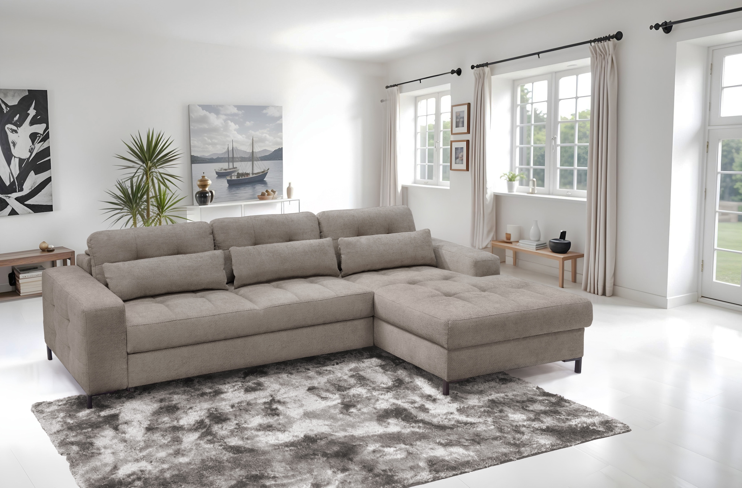 exxpo - sofa fashion Ecksofa »Bonito, mit Rücken- und Sitztiefenverstellung günstig online kaufen