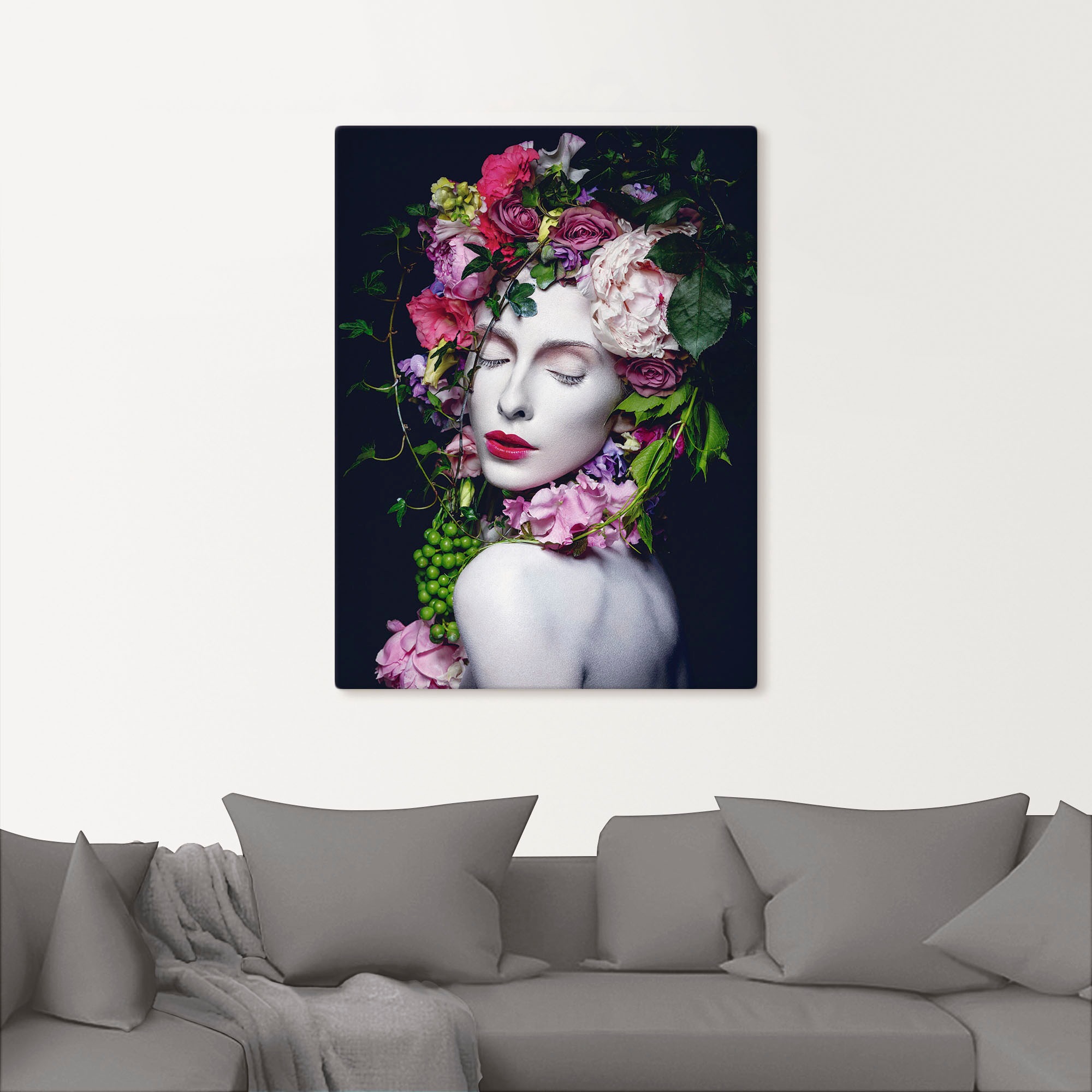 Artland Wandbild »Schöne Blumenkönigin« Bilder von Frauen 1 Stk. tlg. als A günstig online kaufen