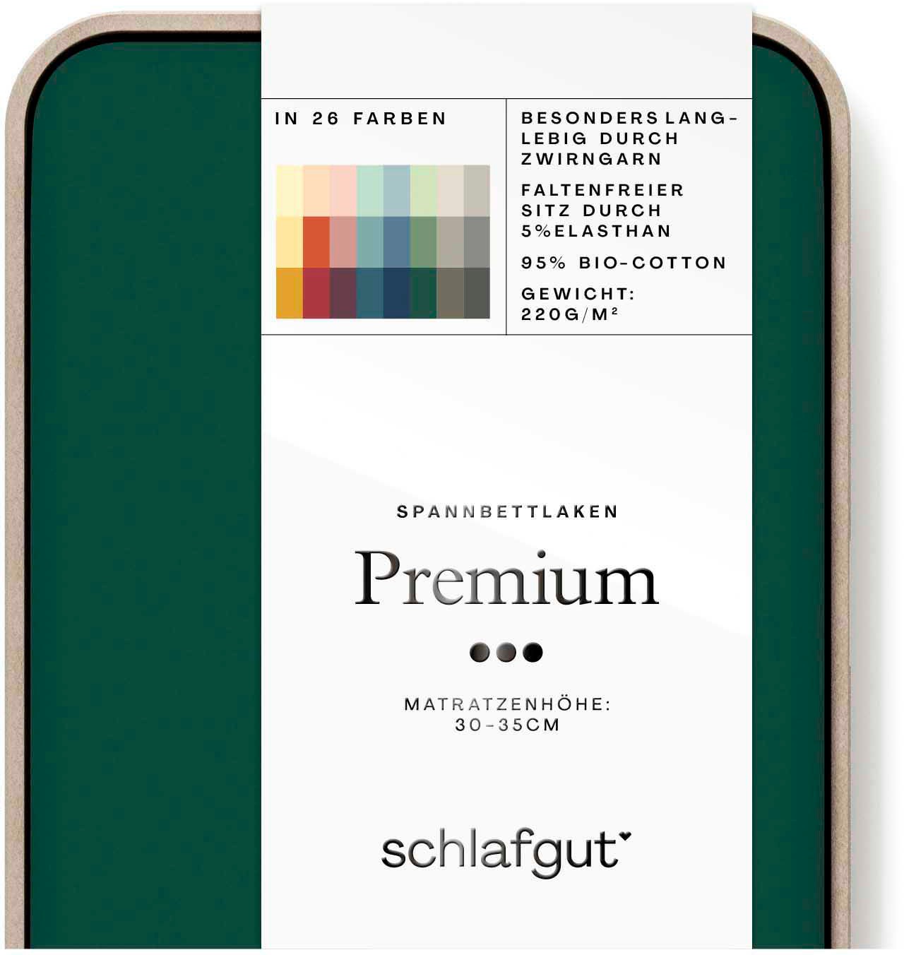 Schlafgut Spannbettlaken »Premium«, Zero Waste Verpackung, PREMIUM Qualität günstig online kaufen