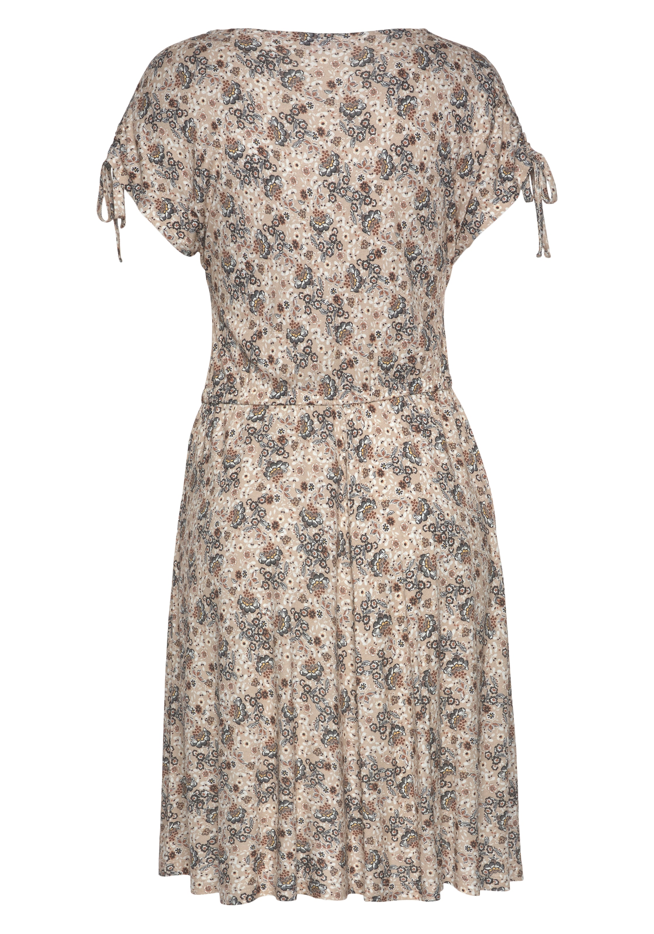 Vivance Jerseykleid, mit Blümchendruck, lockeres Sommerkleid, Strandkleid