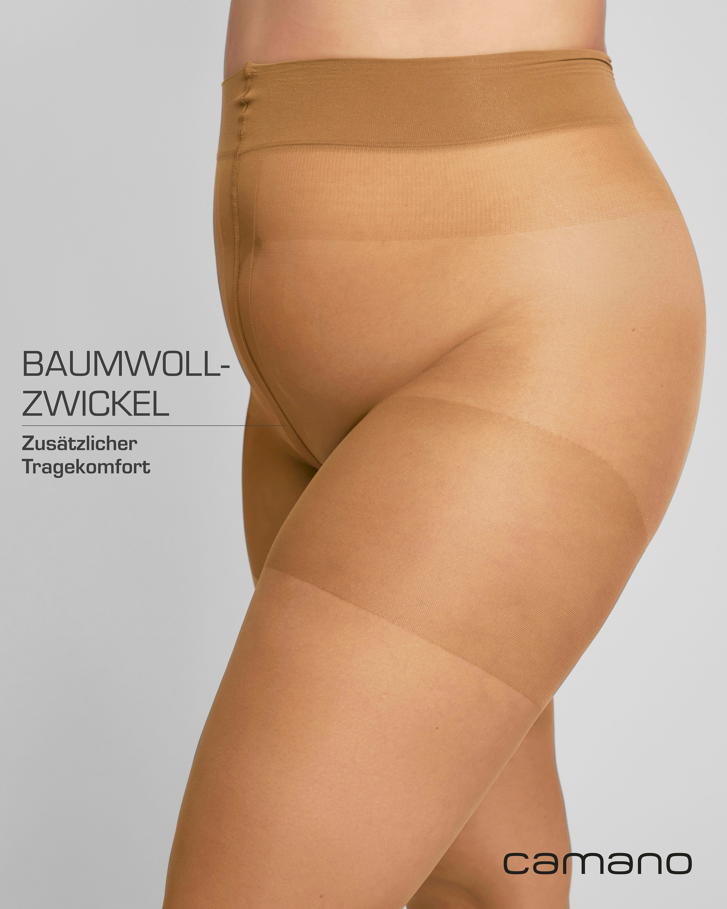 Camano Feinstrumpfhose »fine curvy« 20 1 Stk. tlg. mit nahtlosem Bundabschluss