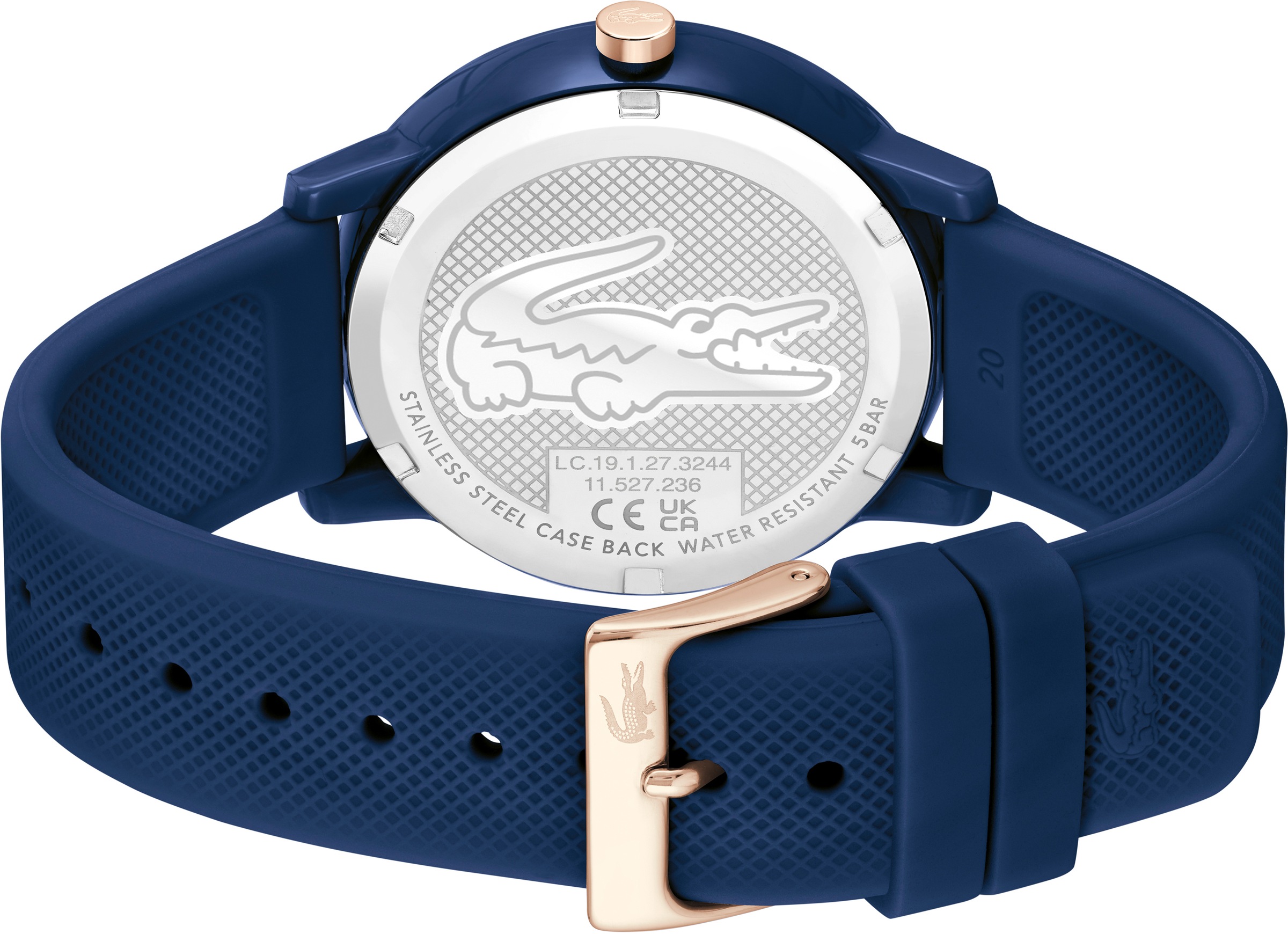 Lacoste Quarzuhr »LACOSTE.12.12«, Armbanduhr, Herrenuhr, Mineralglas, Silikonarmband