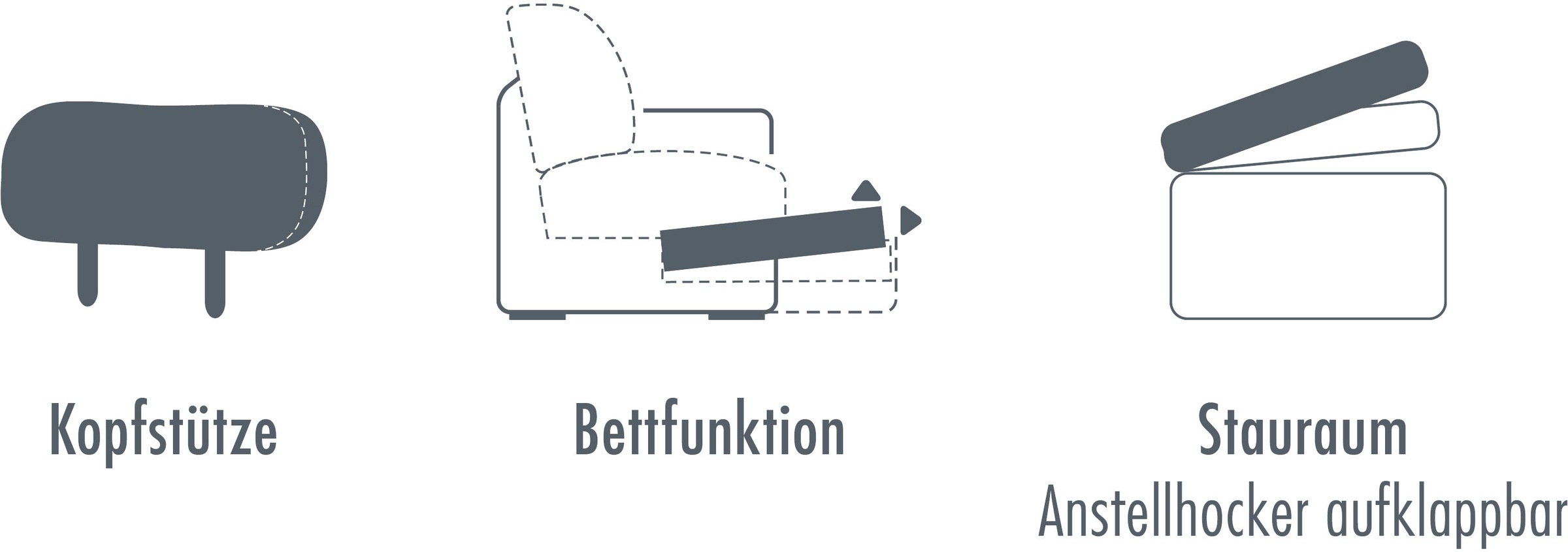 Die PlanBar Wohnlandschaft »PN-EM15047 U-Form«, ohne Kopfstützen, Echtleder, wahlweise mit Bettfunktion u. Stauraum