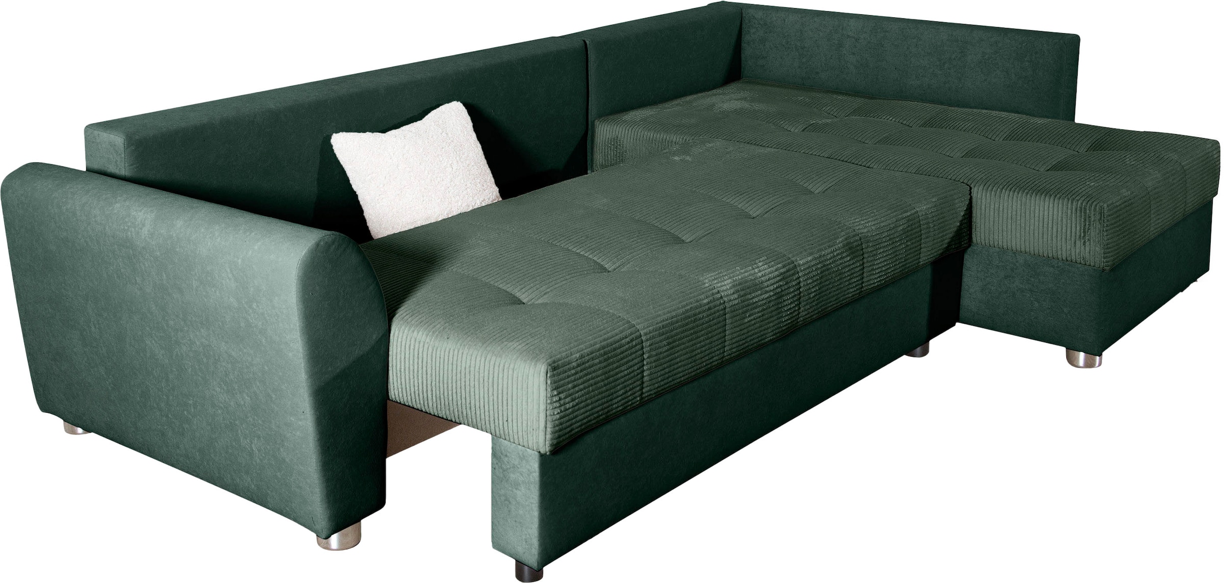COLLECTION AB Ecksofa, Ecksofa,Bettfunktion,Bettkasten,Bonnelfederkern, Rückenkissen