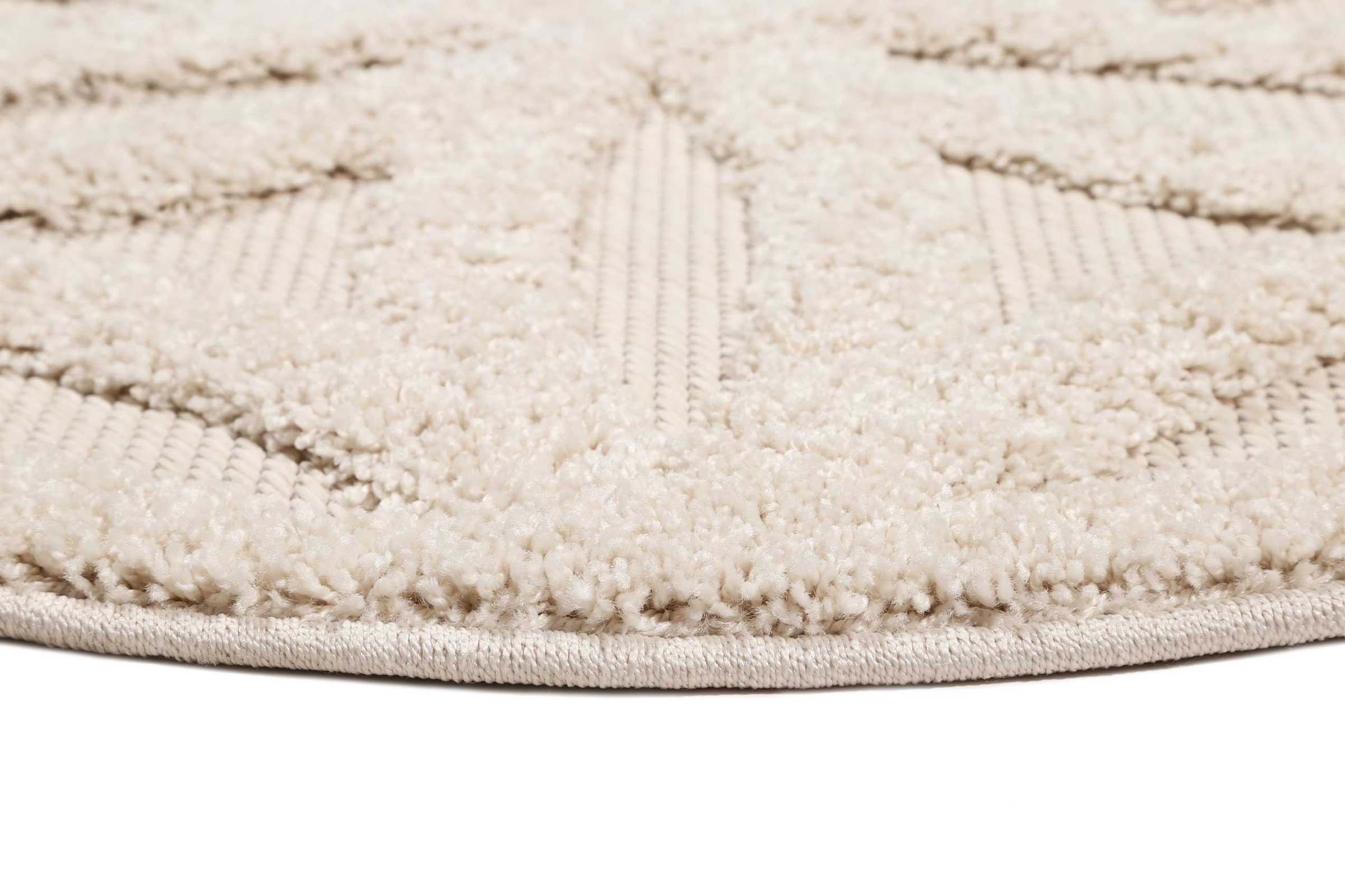 Esprit Outdoorteppich »Shake,  ESP54232«, rund, 2 mm Höhe, Hoch-Tief-Effekt, Blume des Lebens - Motiv, uni, robust, Terrasse