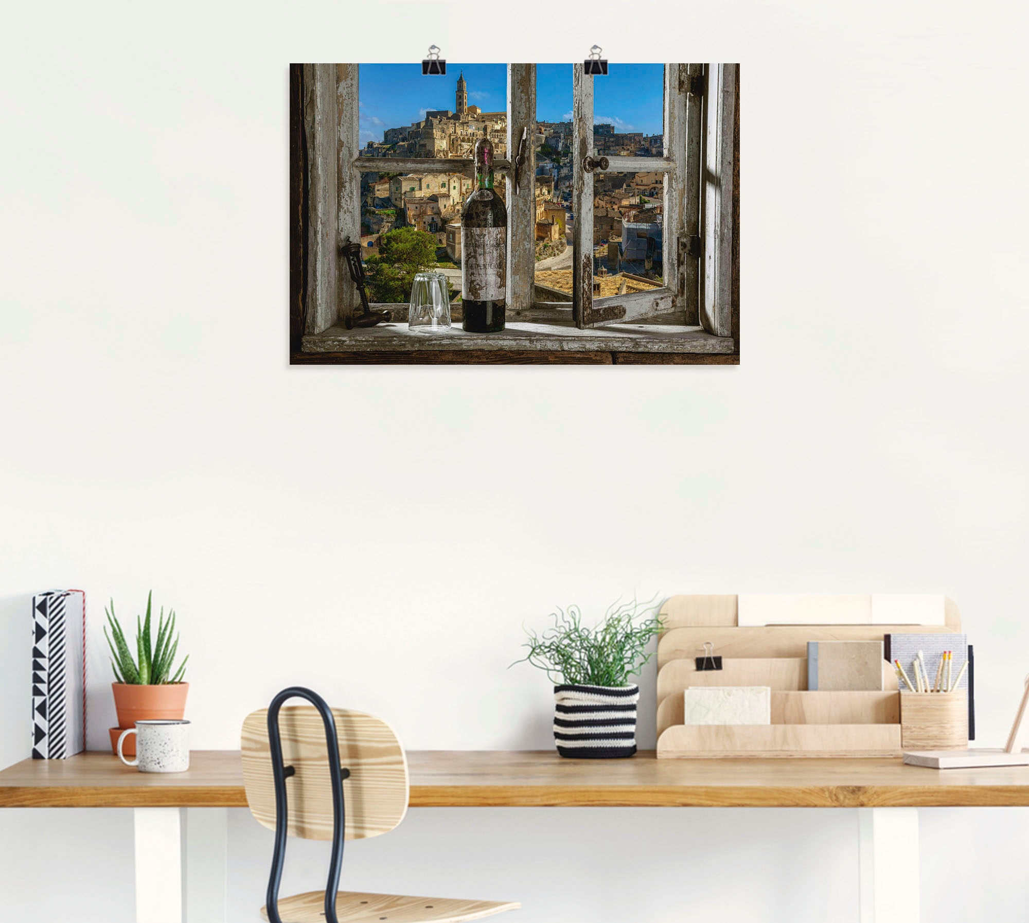 Artland Wandbild »Blick aus dem Fenster Matera, Italien« Fenster & Türen 1 günstig online kaufen