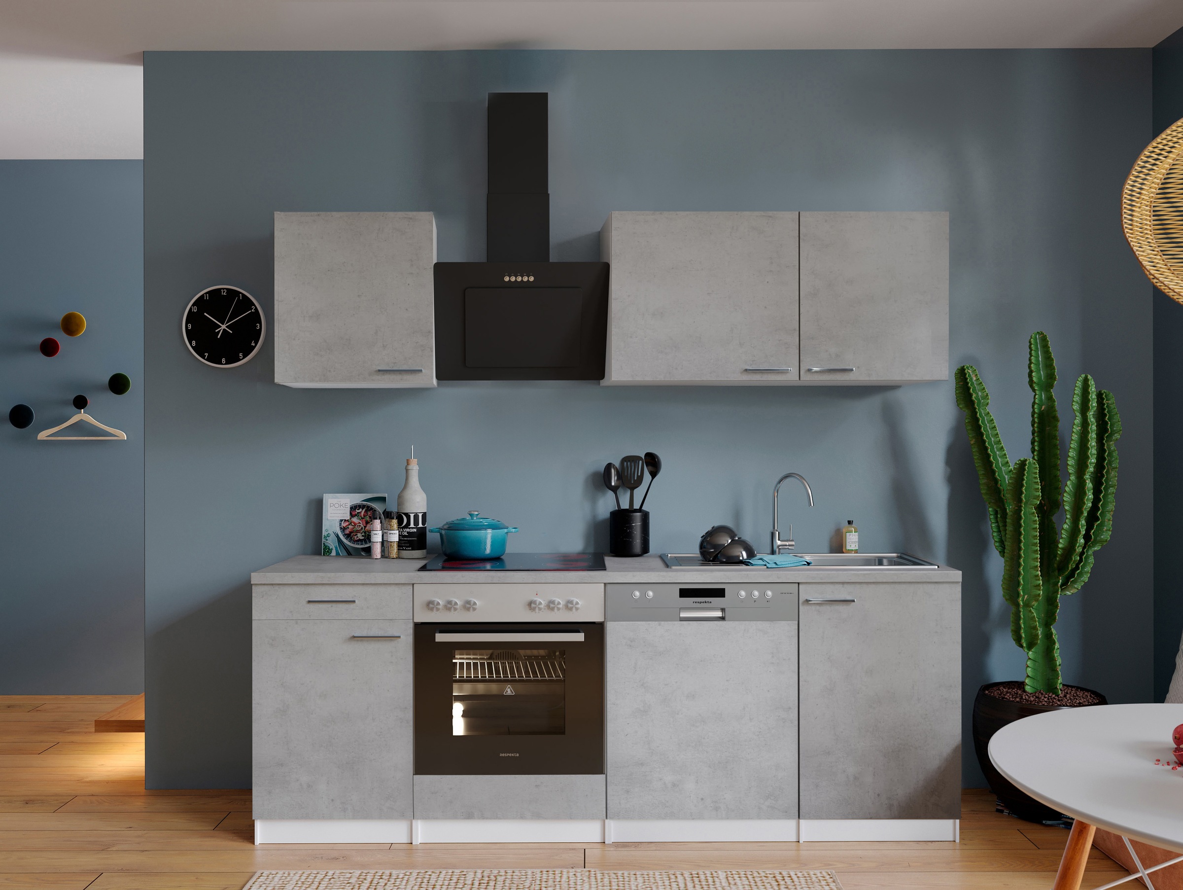 RESPEKTA Küchenzeile »Malia« Breite 220 cm, 85 cm Arbeitshöhe, in exklusive günstig online kaufen