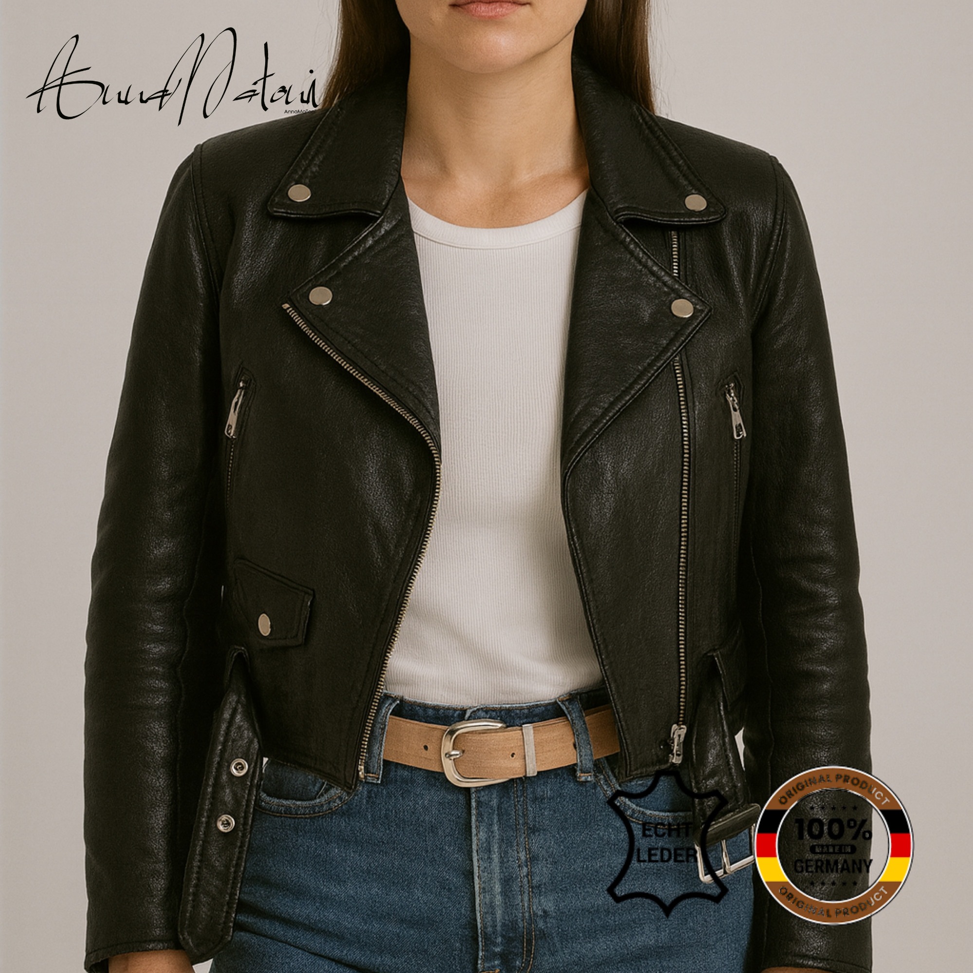 AnnaMatoni Ledergürtel »AnnaMatoni Damen Ledergürtel in hochwertigem Velour Leder 3cm«