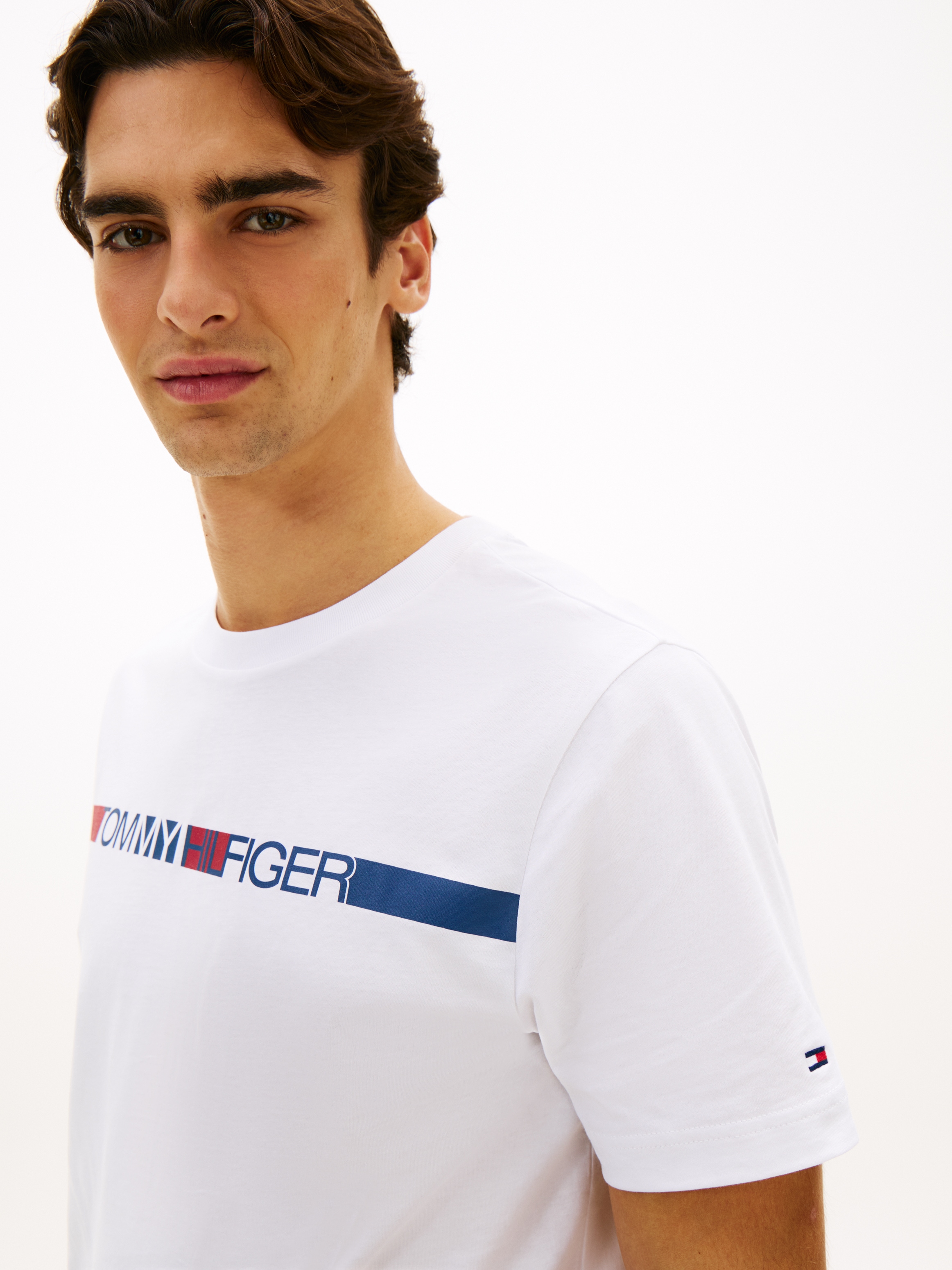 Tommy Hilfiger T-Shirt »BRAND LOVE  STRIPE« Regular fit mit Rundhalsausschnitt