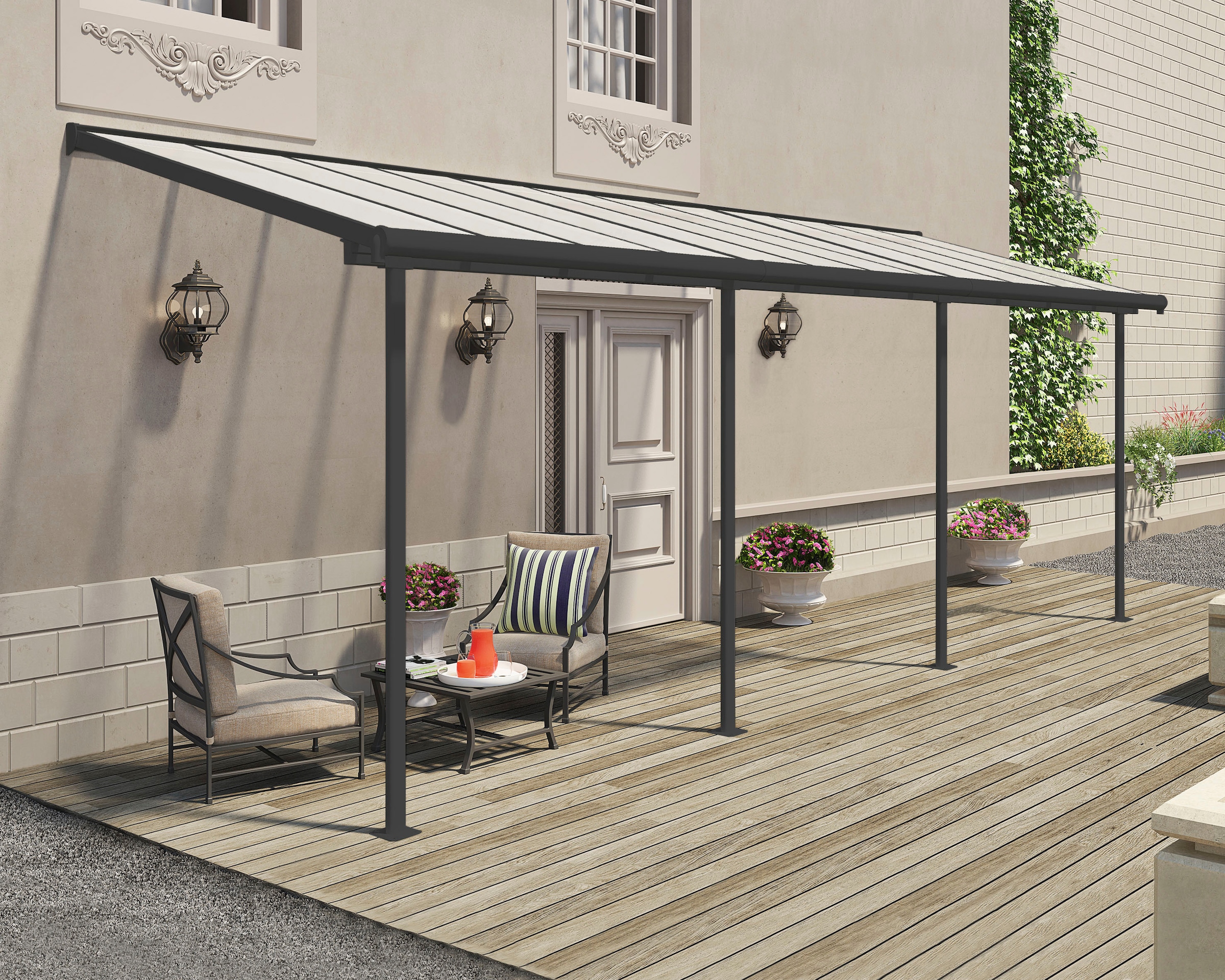 Palram - Canopia Terrassendach »Sierra«, grau, UV-beständig