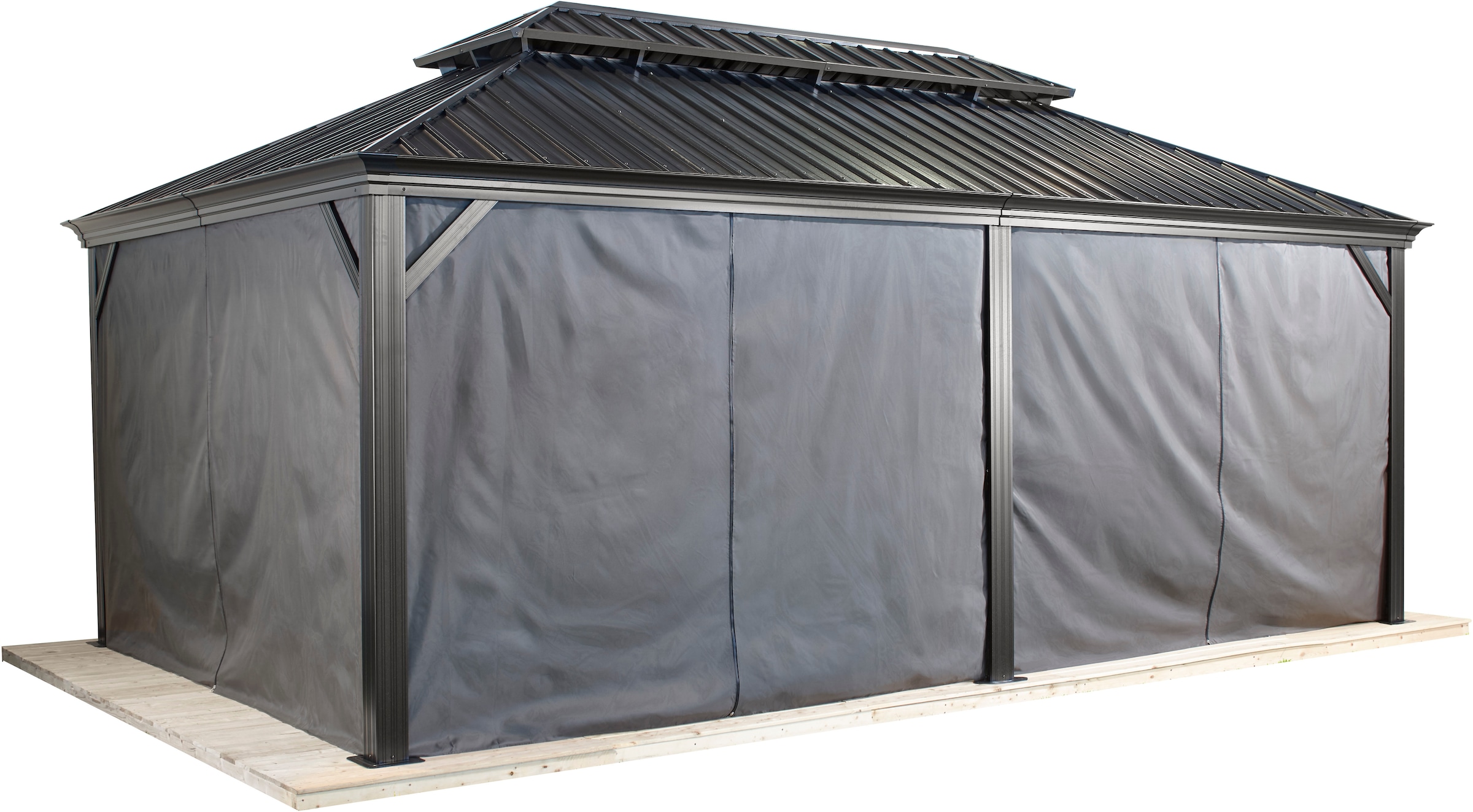 Sojag Pavillon »Messina«, (Set), BxTxH: 598x363x307 cm, inkl. Westmann Heizstrahler und Moskitonetz