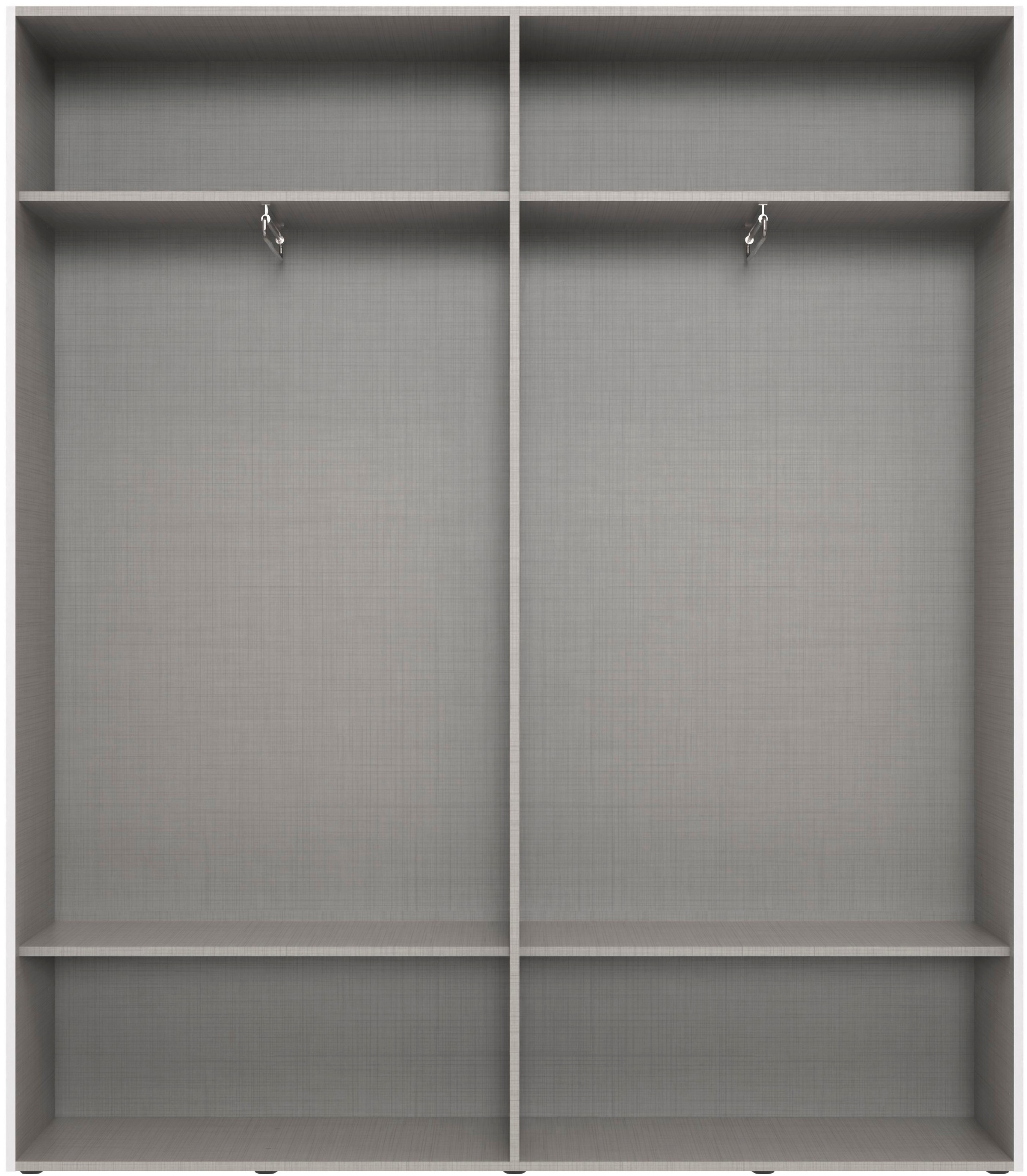 Wimex Kleiderschrank »Mugano,in 8 Breiten,3 Höhen,2 Tiefen, viele Farben, Made in Germany«, (in Basic oder Premium Ausstattung mit 2 weiteren Einlegeböden), mit langen oder kurzen Griffen aus Metall, mit oder ohne Spiegel