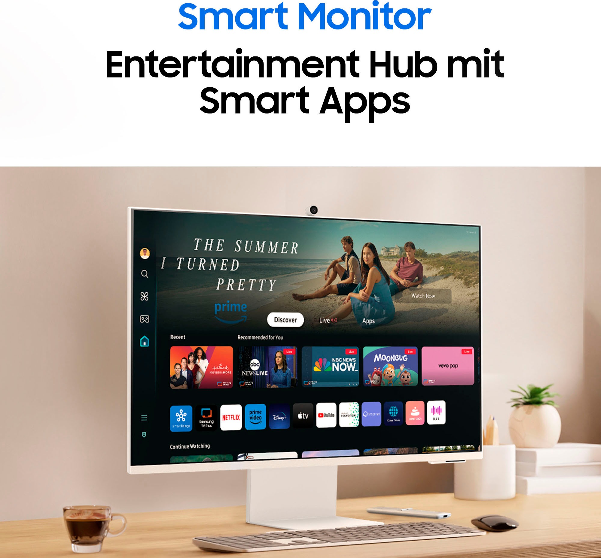 Samsung Smart Monitor »S32DM801UU«, 80 cm/32 Zoll, 3840 x 2160 px, 4K Ultra HD, 4 ms Reaktionszeit, 60 Hz, 4K AI Upscaling