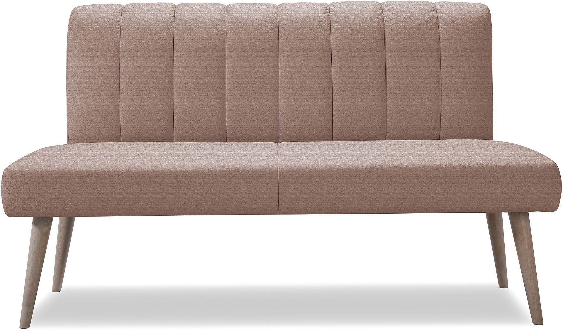 exxpo - sofa fashion Sitzbank »Costa, moderne Rückensteppung, bequem und elegant, hoher Holzfuß«, hochwertige Detailverarbeitung, Frei im Raum stellbar