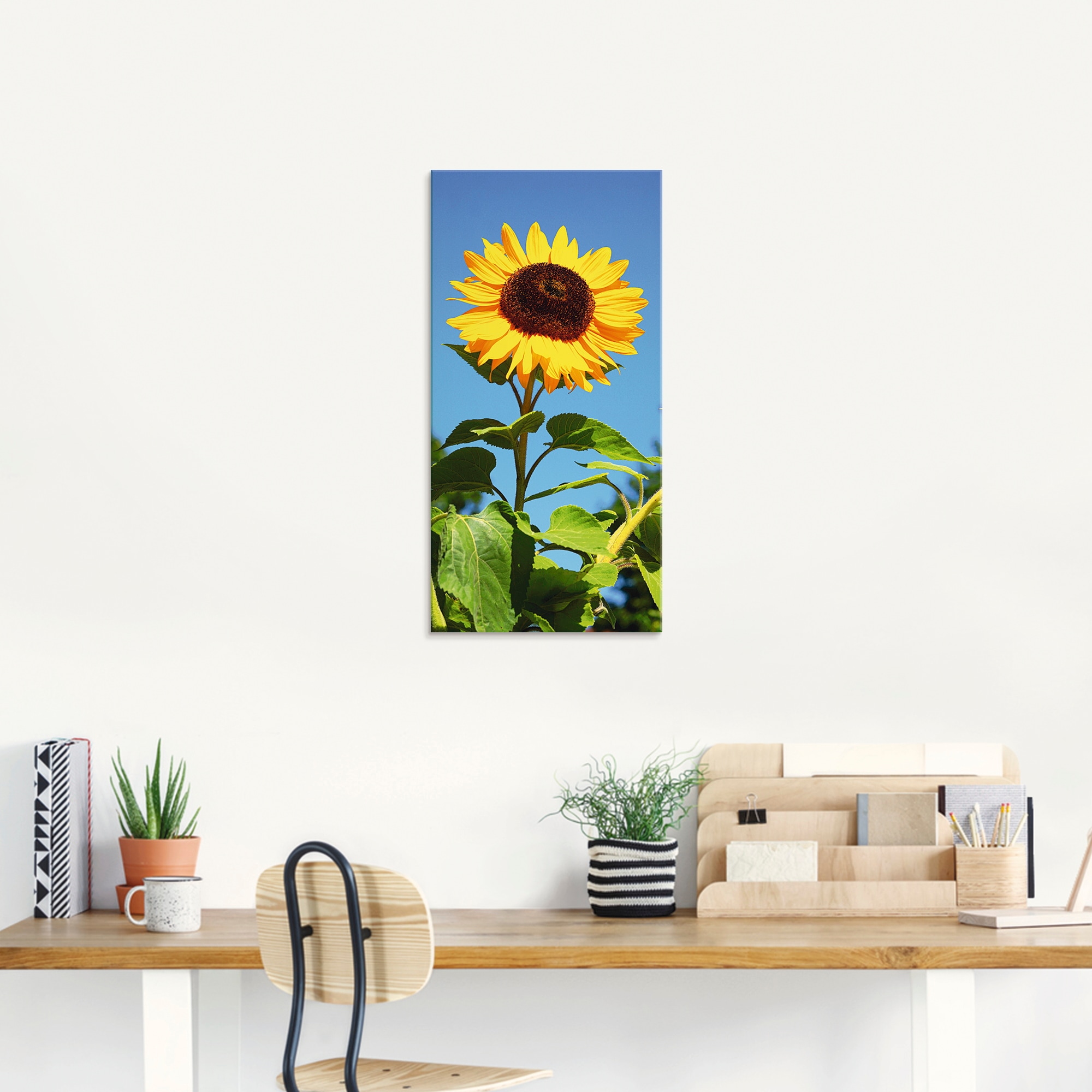 Artland Glasbild »Große Sonnenblume«, Blumen, (1 St.), in verschiedenen Größen