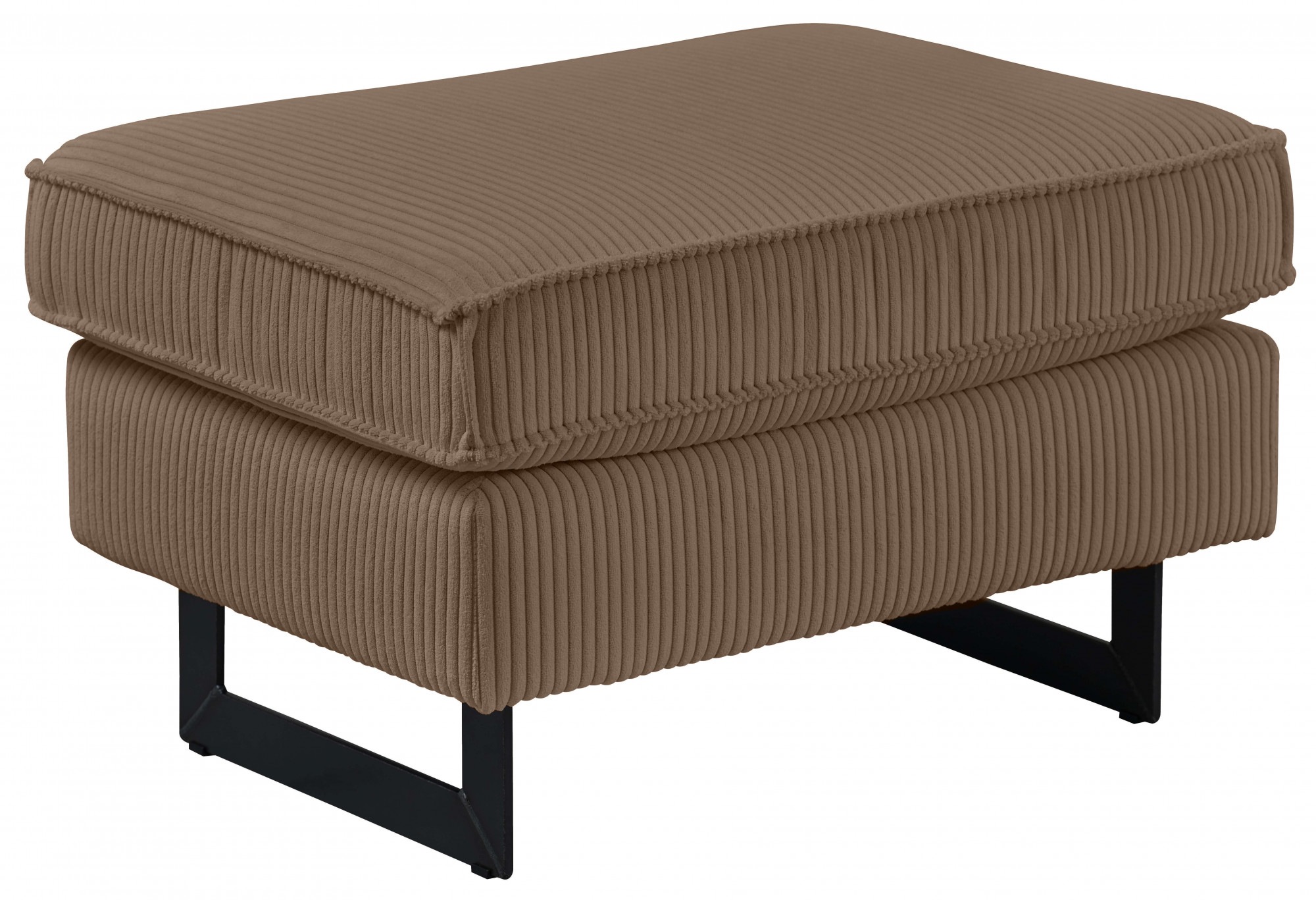 Places of Style Hocker »Pinto«, mit Keder, Metallfüßen und auch in Cord Bez günstig online kaufen