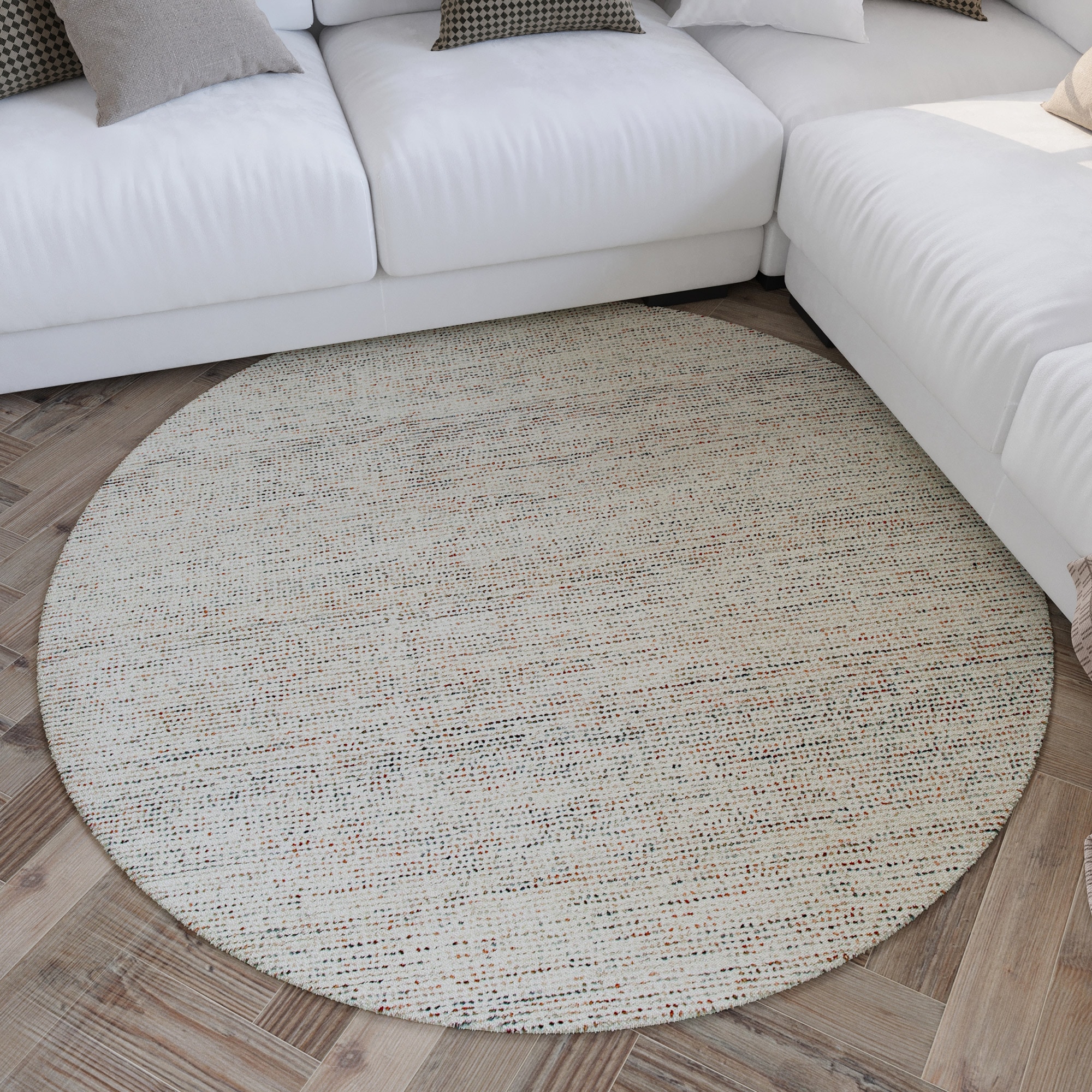 Wecon home Teppich "Hamptons THIRTYTWO" rund 15 mm Höhe Kurzflor, Wohnzimme günstig online kaufen