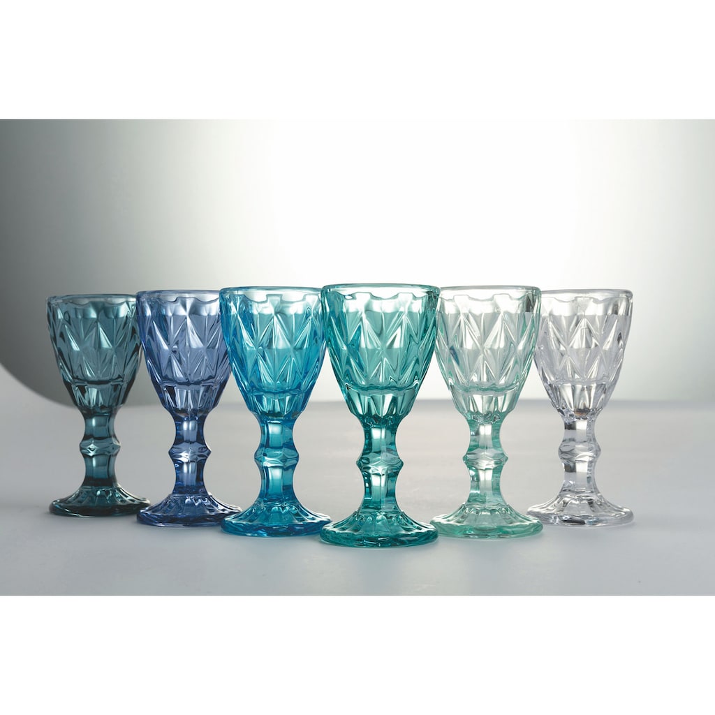 Villa d'Este Likörglas »Prisma Ocean«, (Set, 6 tlg.)