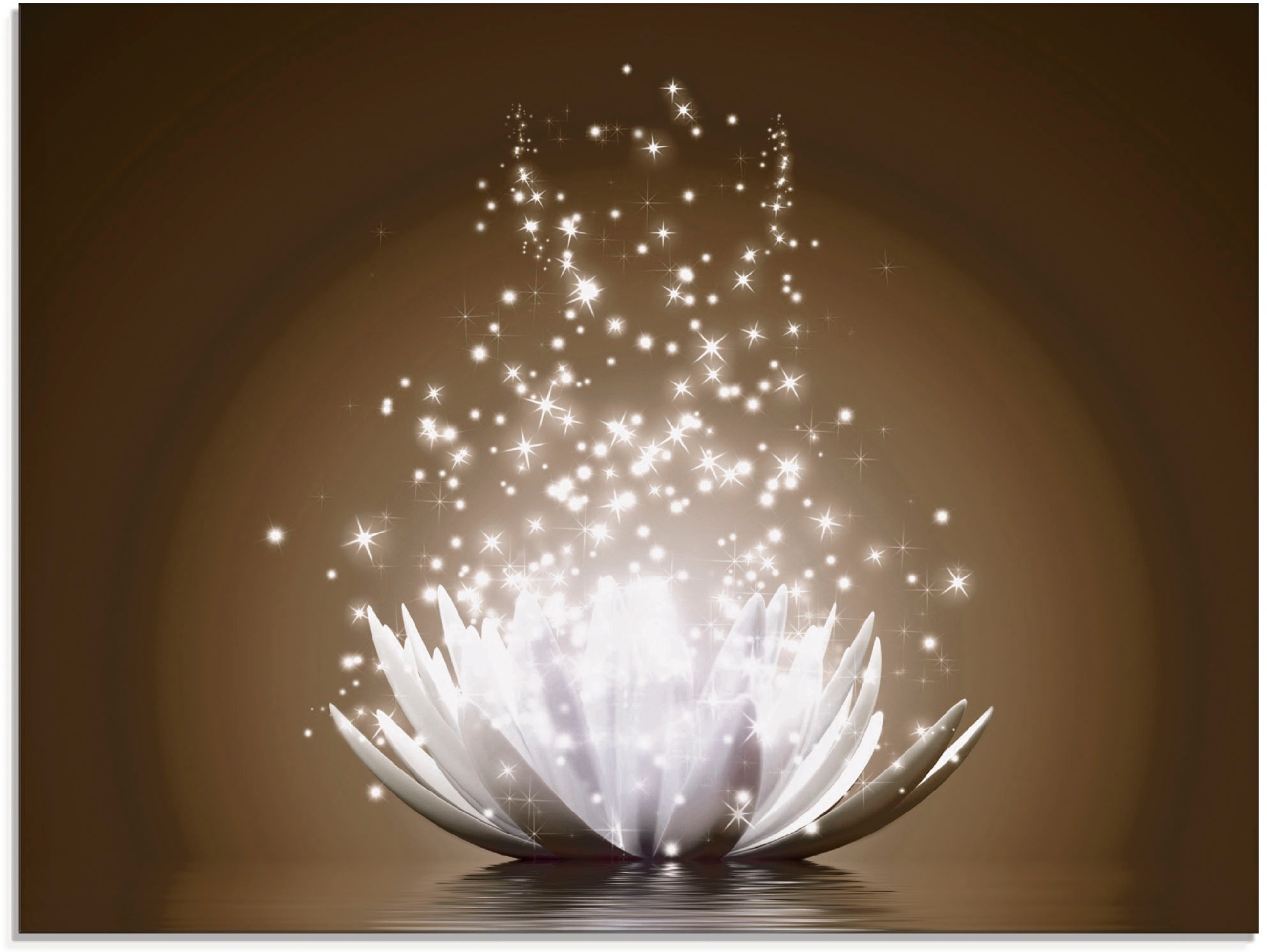 Artland Glasbild »Magie der Lotus-Blume«, Blumen, (1 St.), in verschiedenen Größen