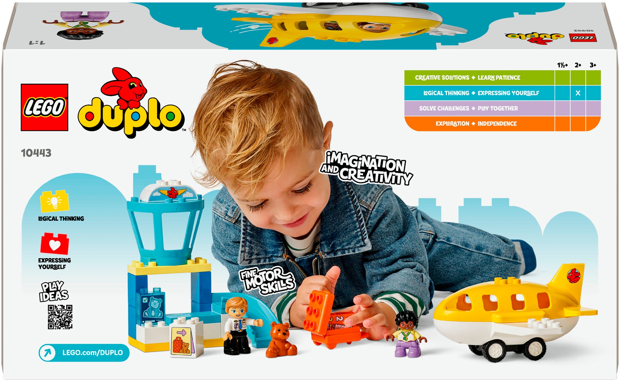 LEGO® Konstruktionsspielsteine »Erster Besuch im Flughafen (10443), LEGO DUPLO Town«, (23 St.), Made in Europe