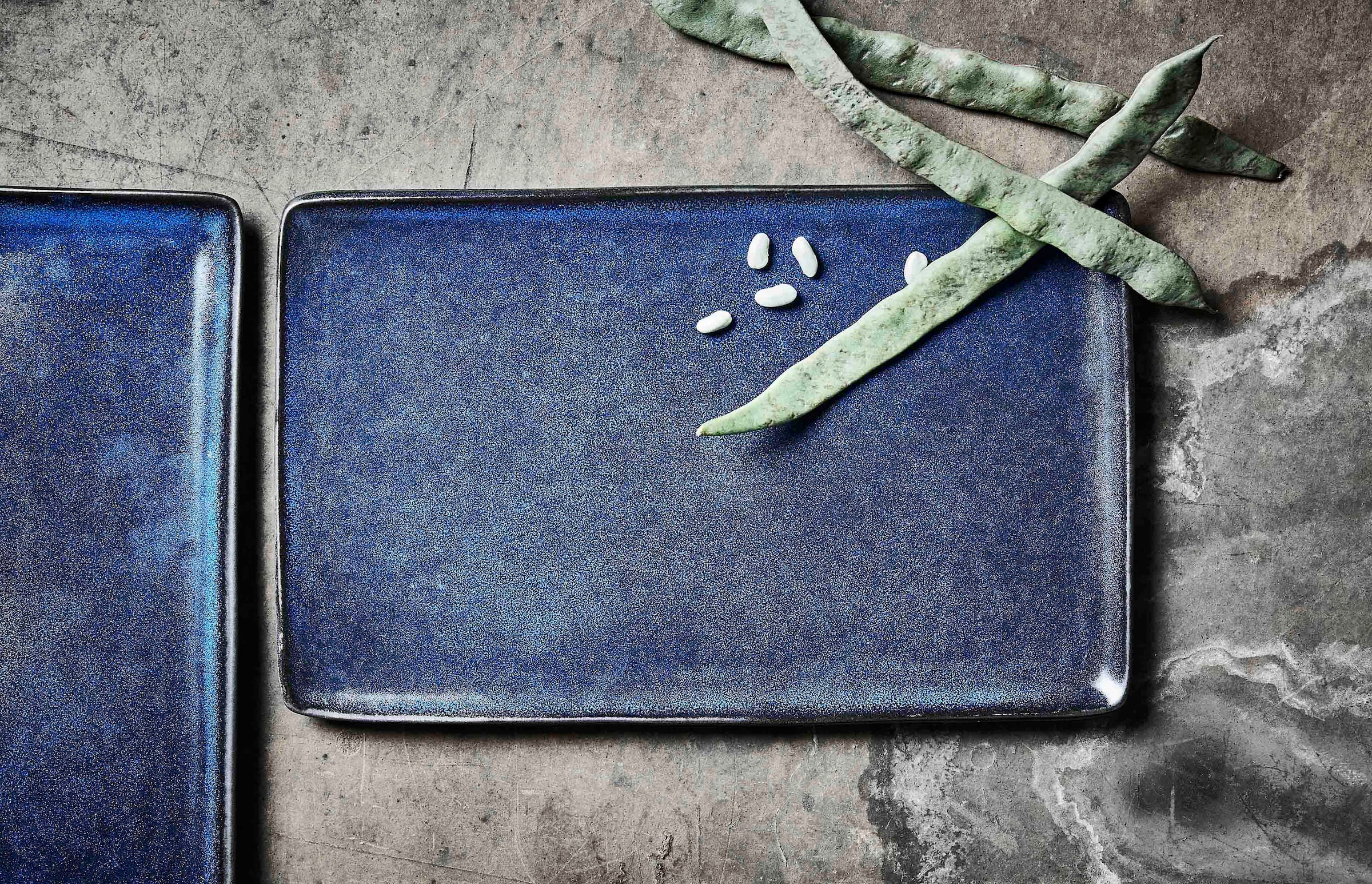aida RAW Teller »Midnight blue«, (Set, 6 St.), Steinzeug