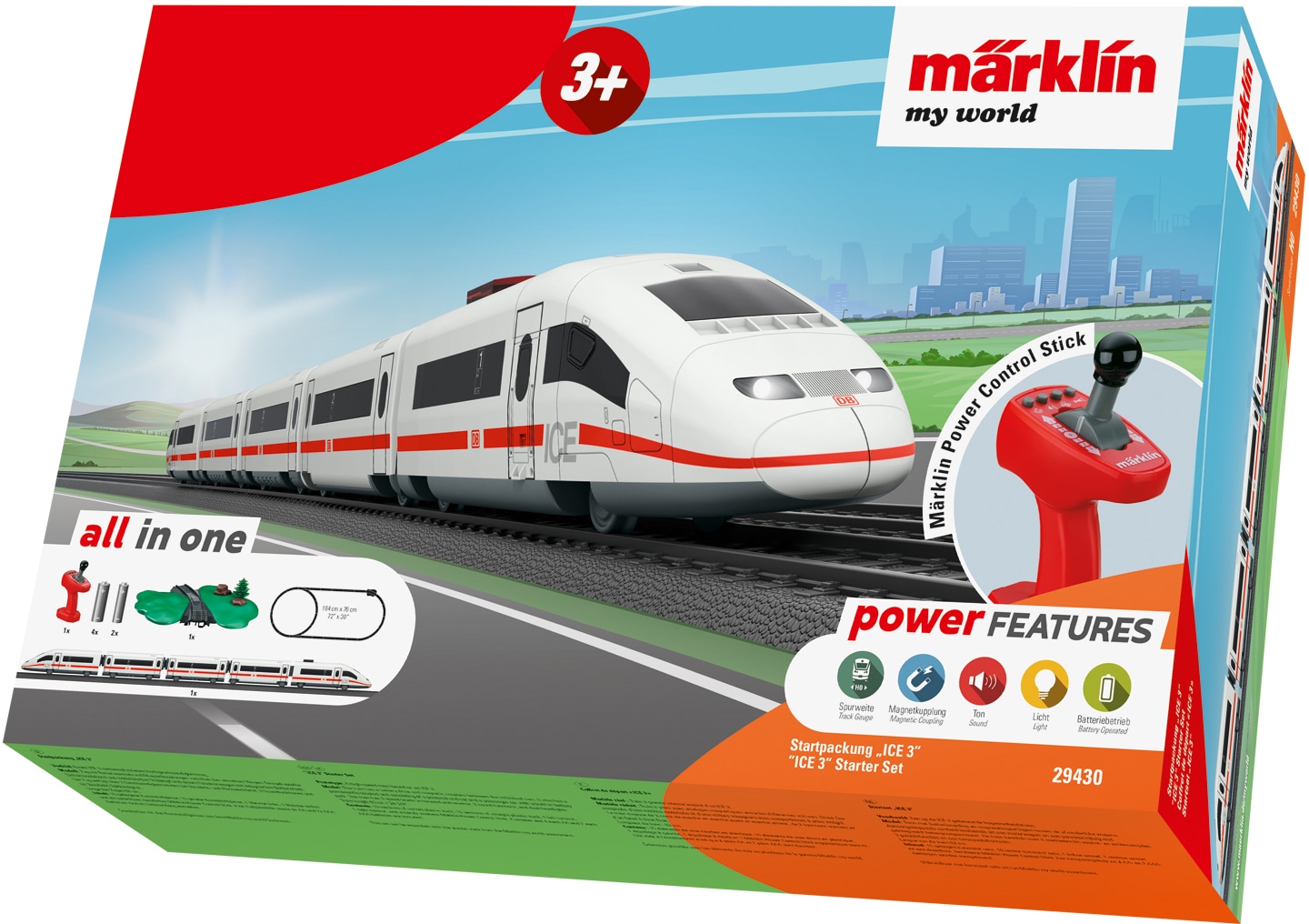 Modelleisenbahn-Set »Märklin my world - Startpackung ICE 3 - 29430«, mit Licht und Sound