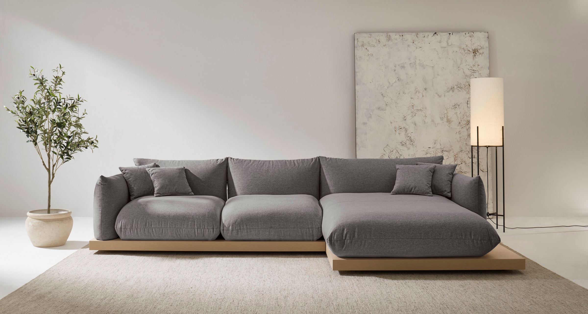 OTTO home Ecksofa »Kalix, Polsterecke mit kräftigem Holz-Plateau, moderne C günstig online kaufen
