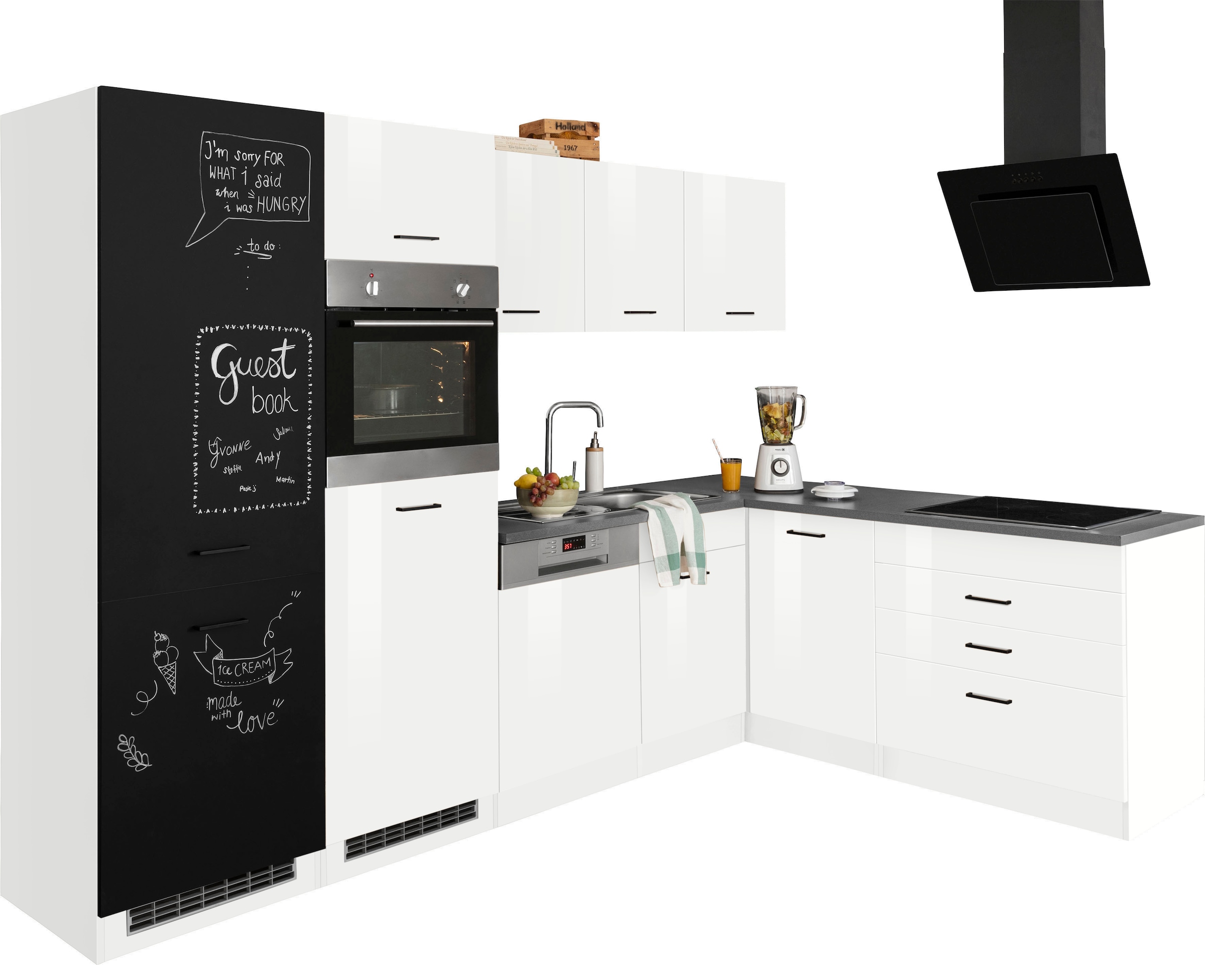 KOCHSTATION Winkelküche »KS-Trier«, ohne E-Geräte, Stellbreite 290/190 cm