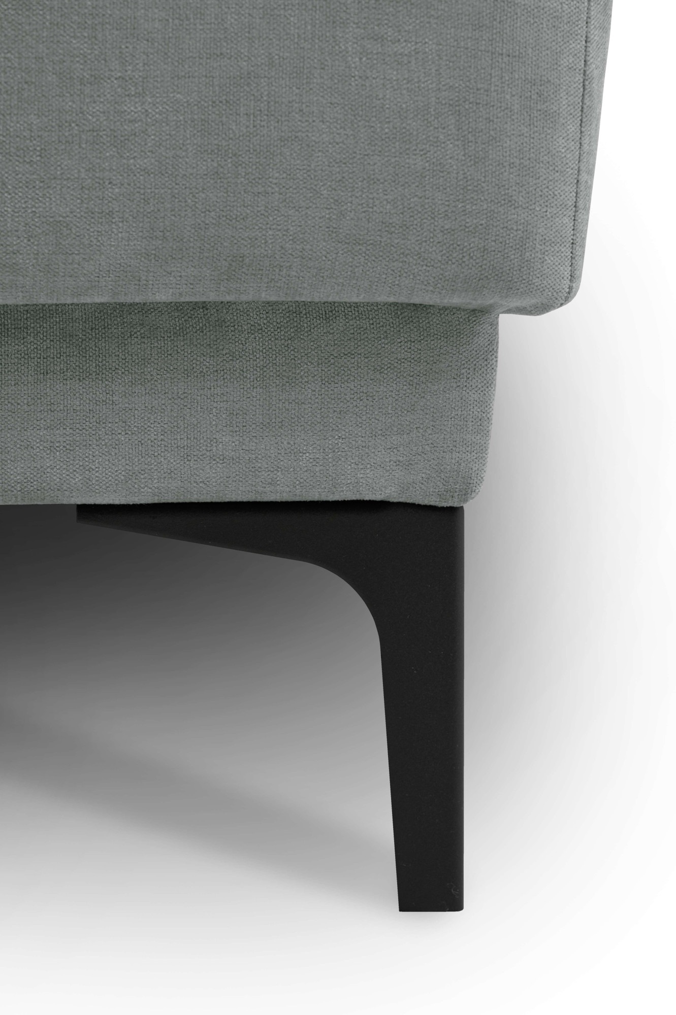 Places of Style Wohnlandschaft »XXL Sofa Oland, Struktur, Flachgewebe, Luxus-Microfaser, Boucle«, U-Form, 342 cm, Wellenunterfederung, Skandi-Design, Metallfüße