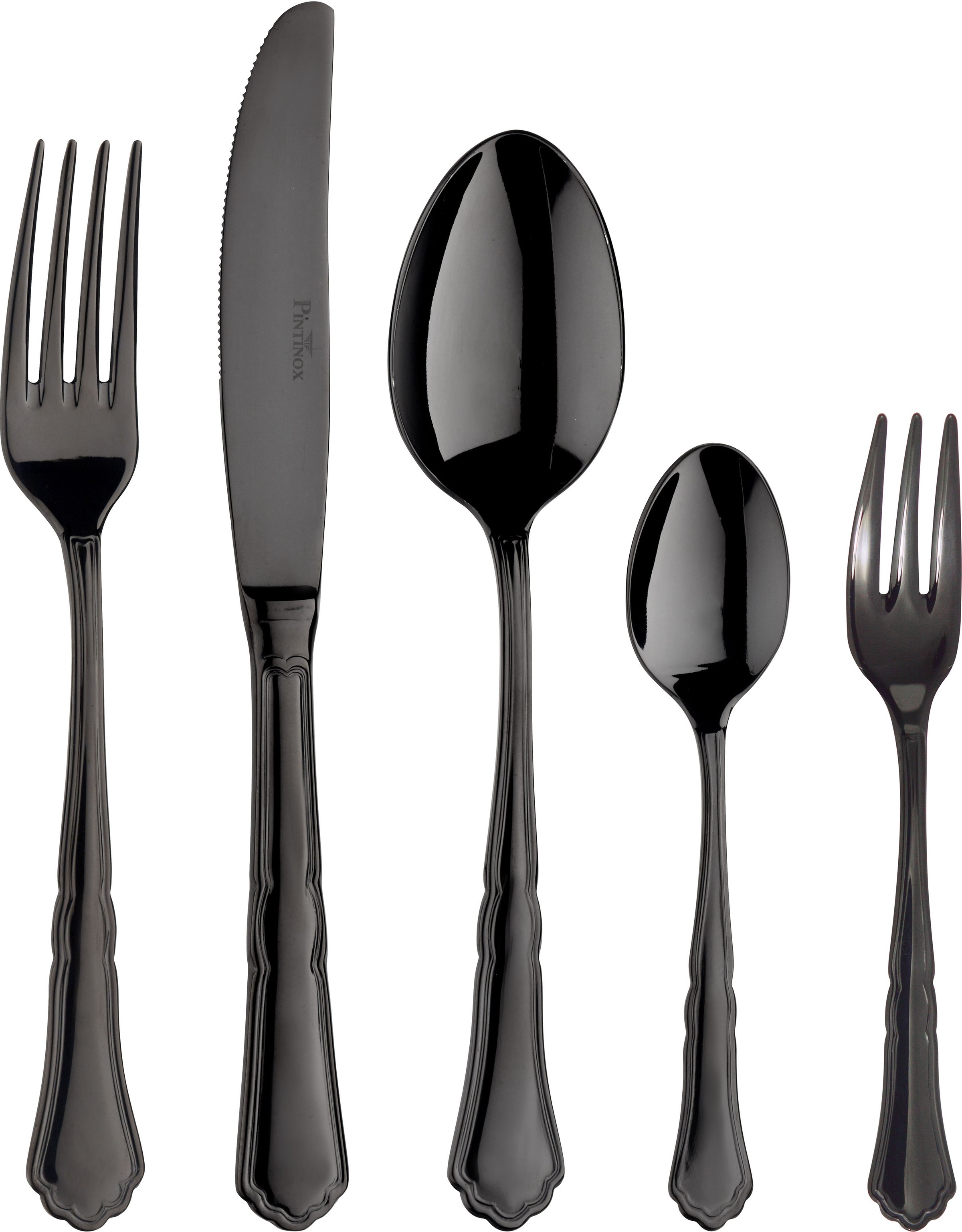 PINTINOX Besteck-Set »Settecento Treasure« Optik schwarz PVD Beschichtung günstig online kaufen