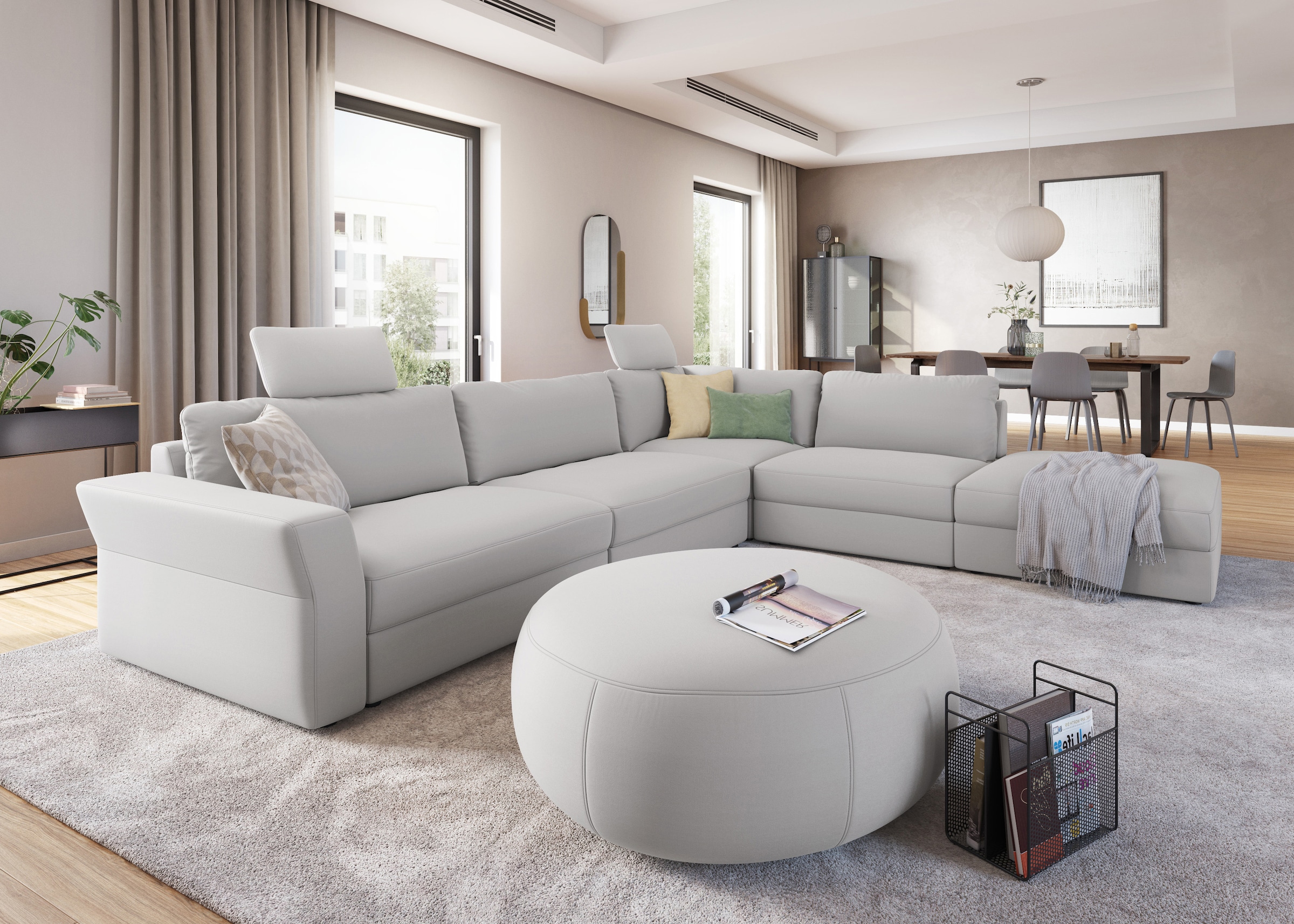 sit&more Ecksofa »Cadabra L-Form«, Breite 356 cm, mit Sitztiefenverstellung günstig online kaufen