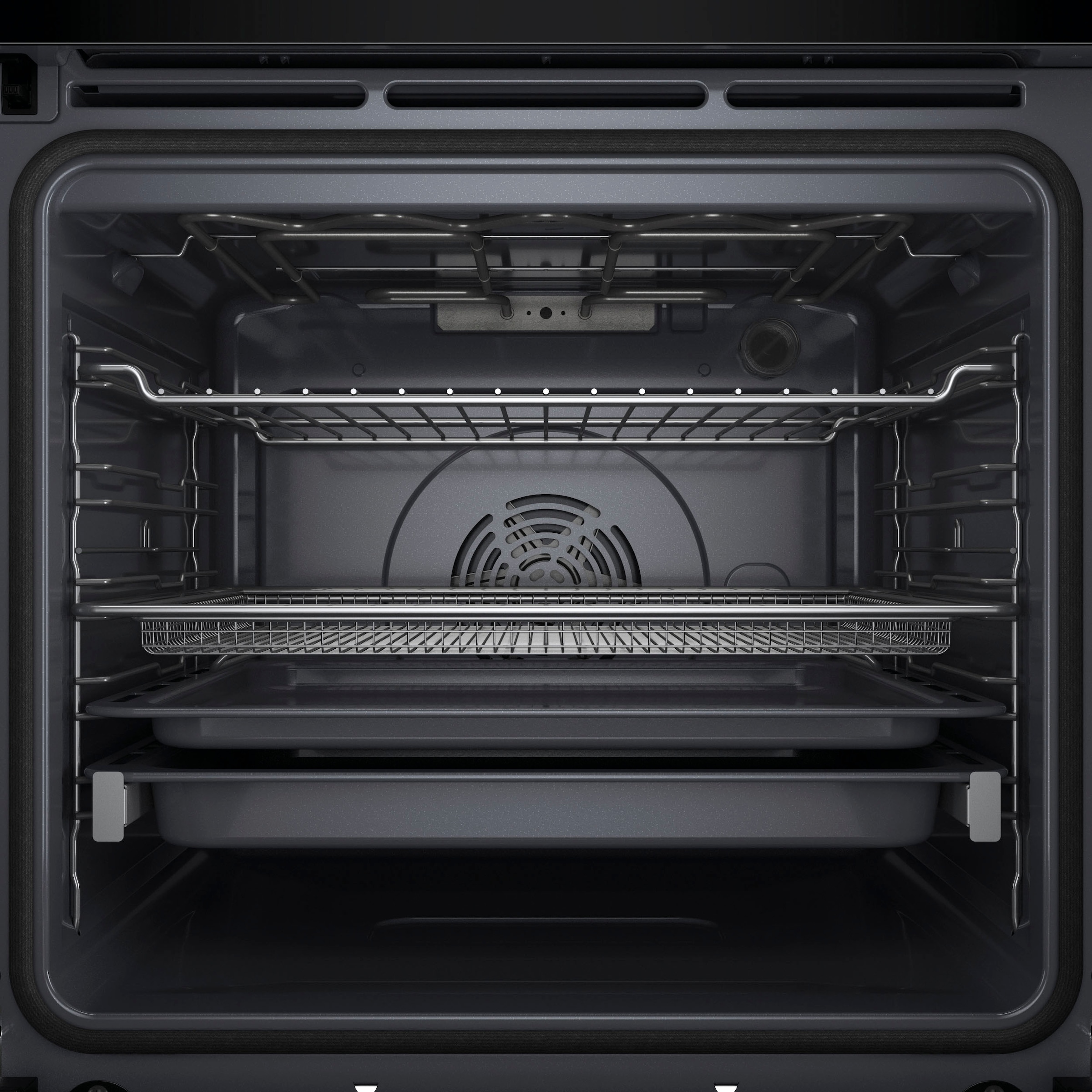 BAUKNECHT Pyrolyse Backofen  »BBI4S8PM1SK«, mit 1-fach-Teleskopauszug, Pyrolyse-Selbstreinigung, AirFry-Funktion, Pizzafunktion, 1-fach-Teleskopauszug, Gentle Steam