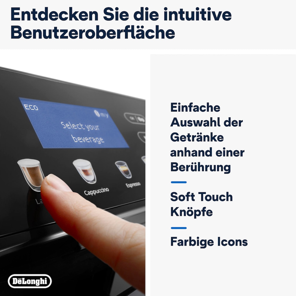 De'Longhi Kaffeevollautomat »ECAM 46.860.B Eletta Evo, schwarz«