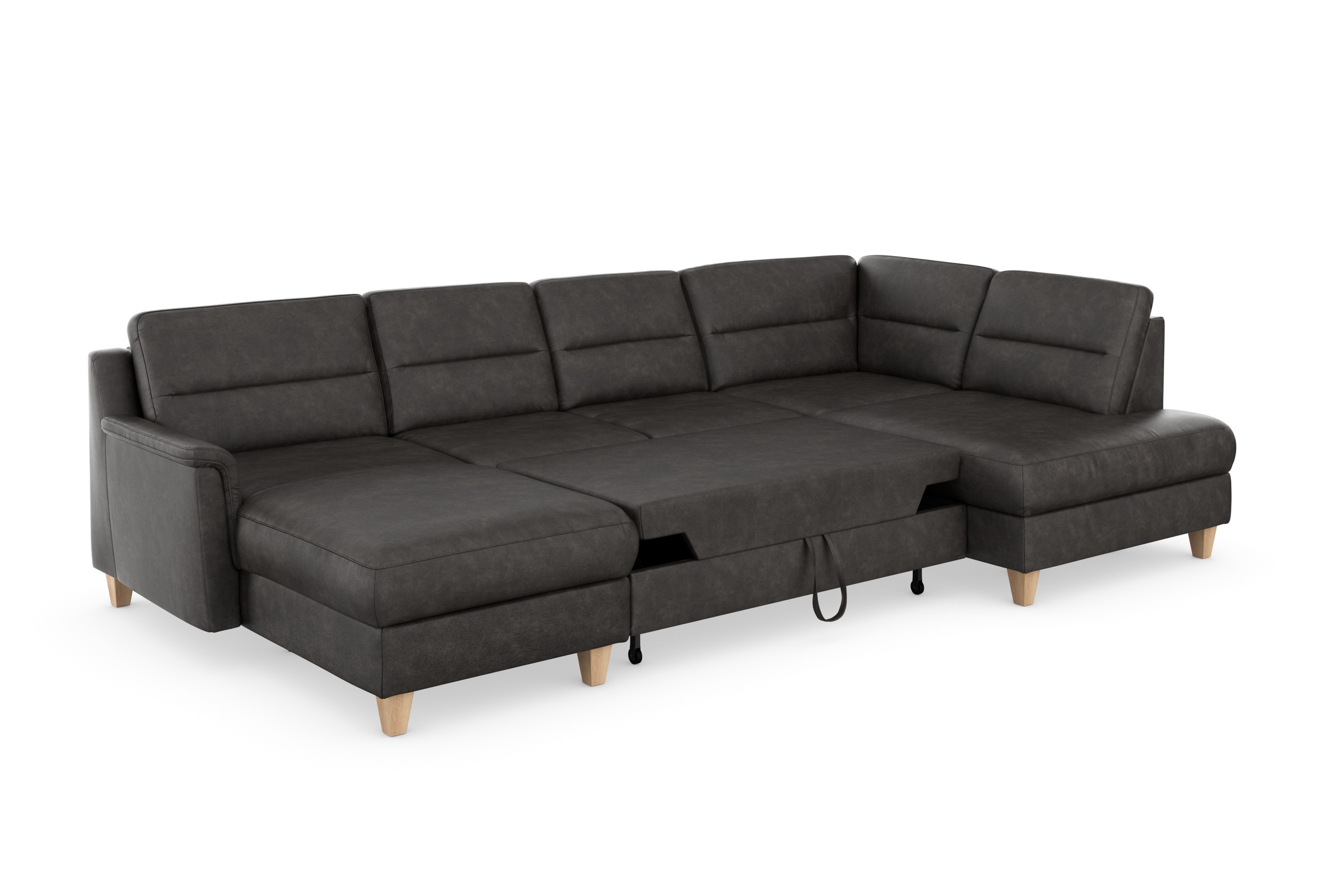 sit&more Wohnlandschaft »Farö U-Form«, inklusive Federkern, wahlweise mit Bettfunktion und Bettkasten