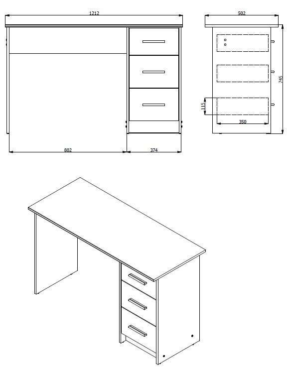 INOSIGN Schreibtisch »Tales«, platzsparend mit Stauraum, ideal für das Home Office