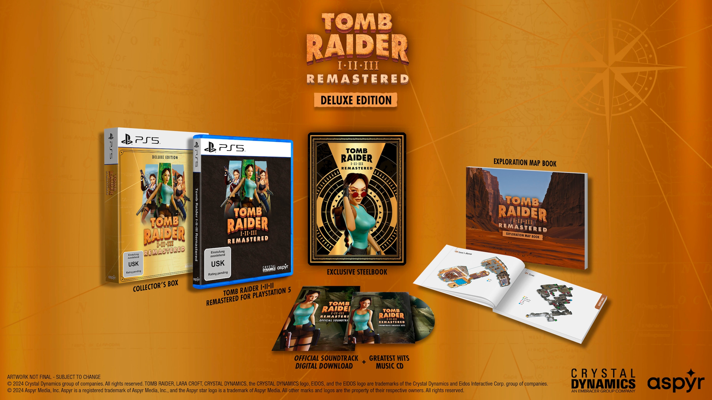 Aspyr Media Spielesoftware »Tomb Raider I-III Remastered Deluxe Edition«, PlayStation 5
