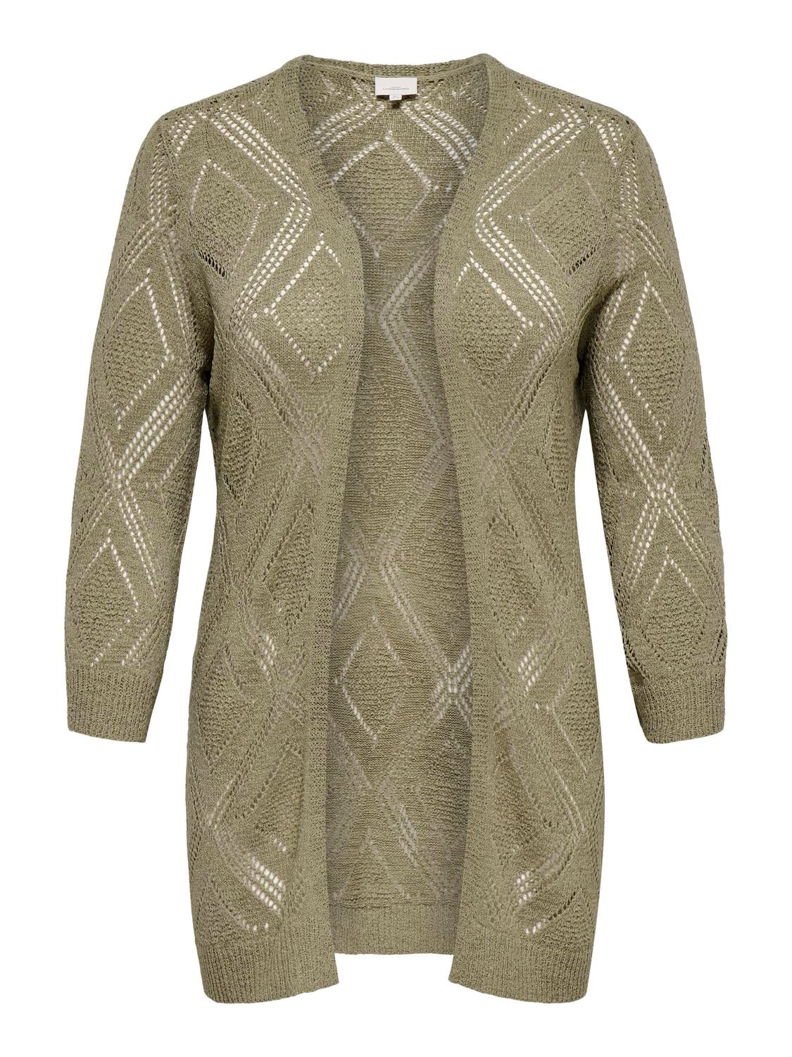 ONLY CARMAKOMA Strickjacke »CARPAMELA 4/5 OPEN CARDIGAN KNT«