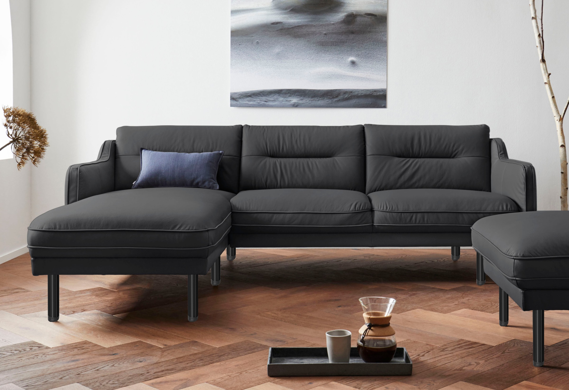 Home affaire Ecksofa »Nordfyn L-Form« edles Design in 3 Bezugsqualitäten, D günstig online kaufen